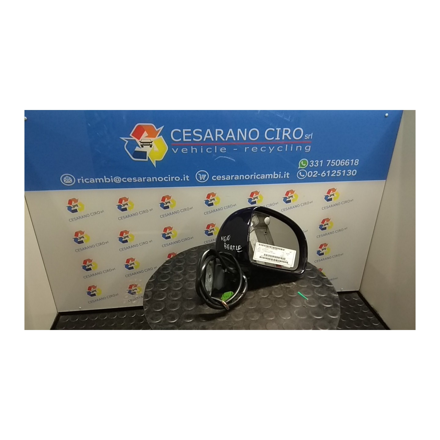 RETROVISORE EST. REGOLAZ. ELETTR. RI DX. 003 VOLKSWAGEN NEW BEETLE (1C) (02/99-) ALH 1C1857508ACGRU