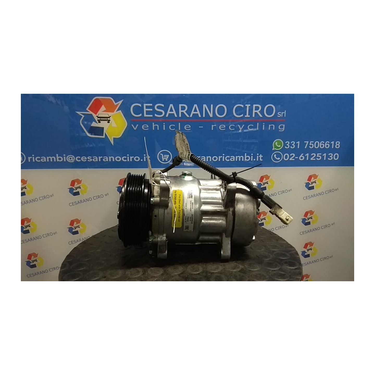 COMPRESSORE A/C 119 FIAT ULYSSE (PG) (06/94-09/02) RHW 9626902180