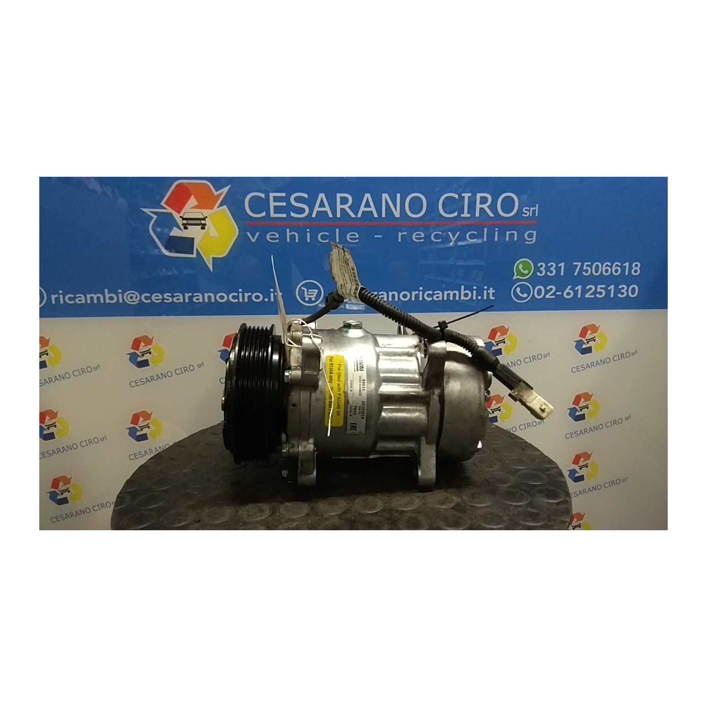 COMPRESSORE A/C 119 FIAT ULYSSE (PG) (06/94-09/02) RHW 9626902180
