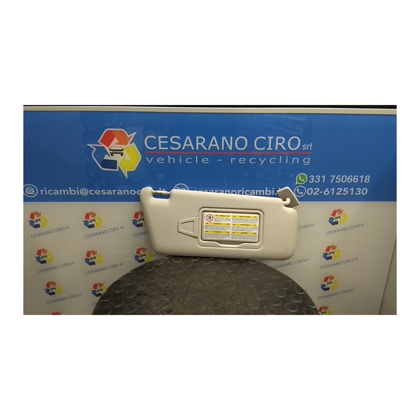 ALETTA PARASOLE PARABREZZA C/SPECCHIO DX. 154 MERCEDES-BENZ CLASSE B (T245) (03/05-03/13) 640940 A16981008107H48