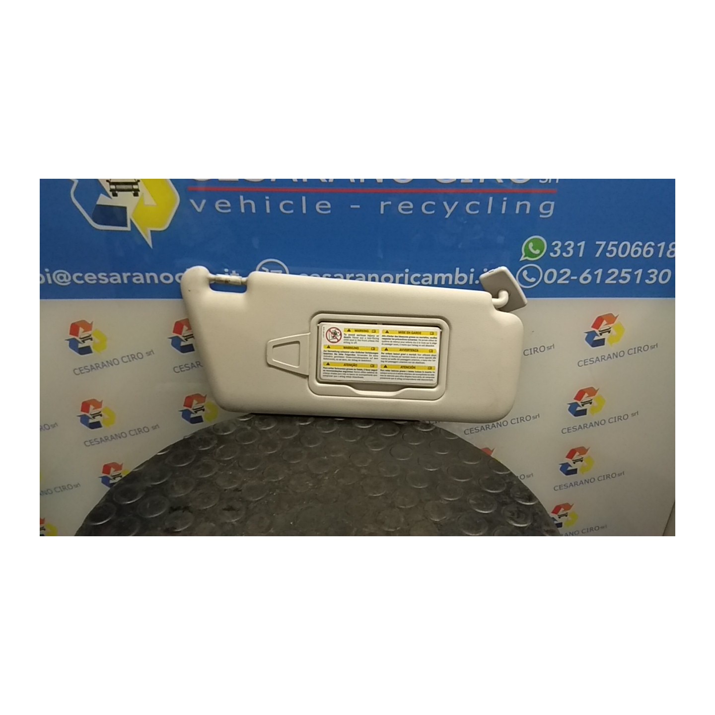 ALETTA PARASOLE PARABREZZA C/SPECCHIO DX. 154 MERCEDES-BENZ CLASSE B (T245) (03/05-03/13) 640940 A16981008107H48