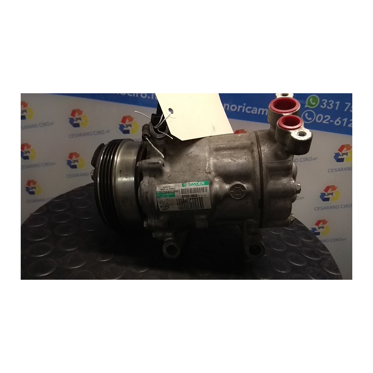 COMPRESSORE A/C -01/07 038 RENAULT KANGOO (04/03-03/09) D4FF7 8200618853
