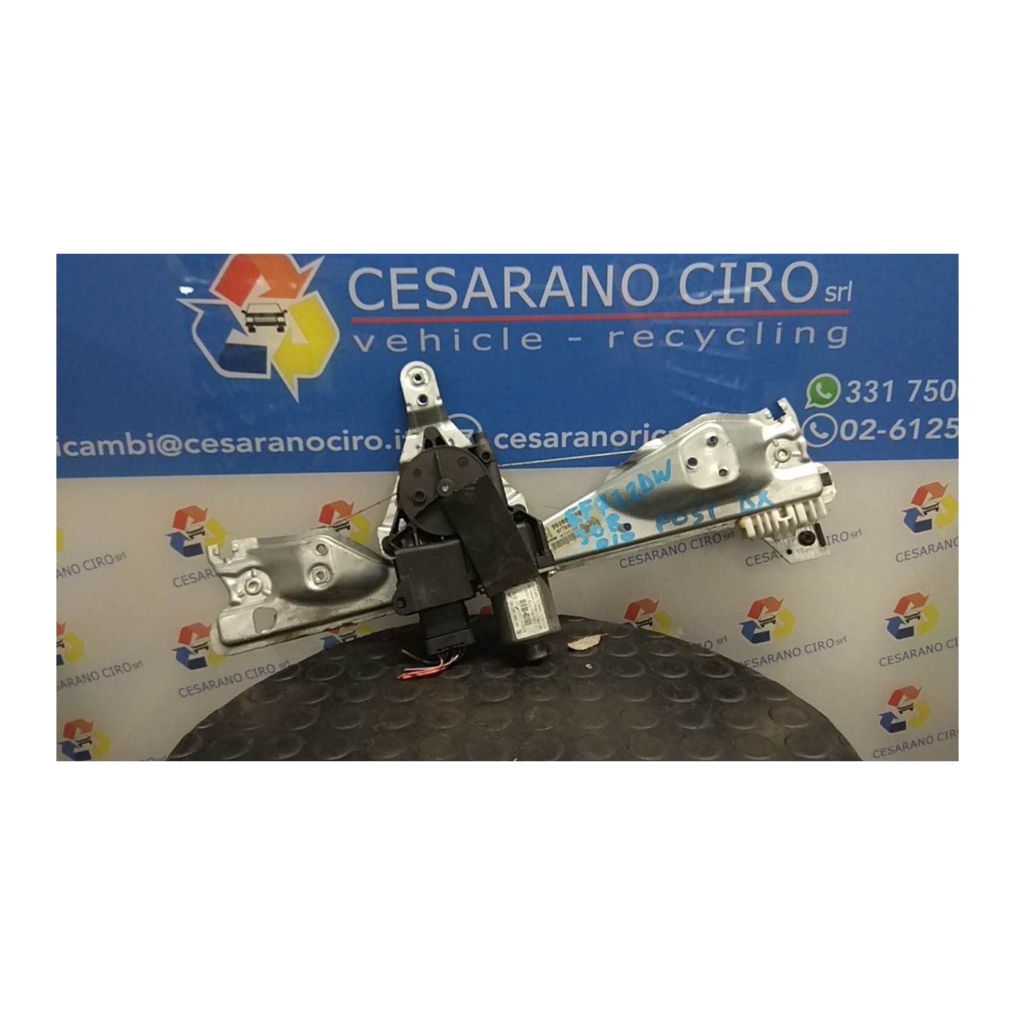 ALZACRISTALLO ELETTR. PORTA POST. DX. 041 PEUGEOT 308 (08/07-) 9HR 9224E2