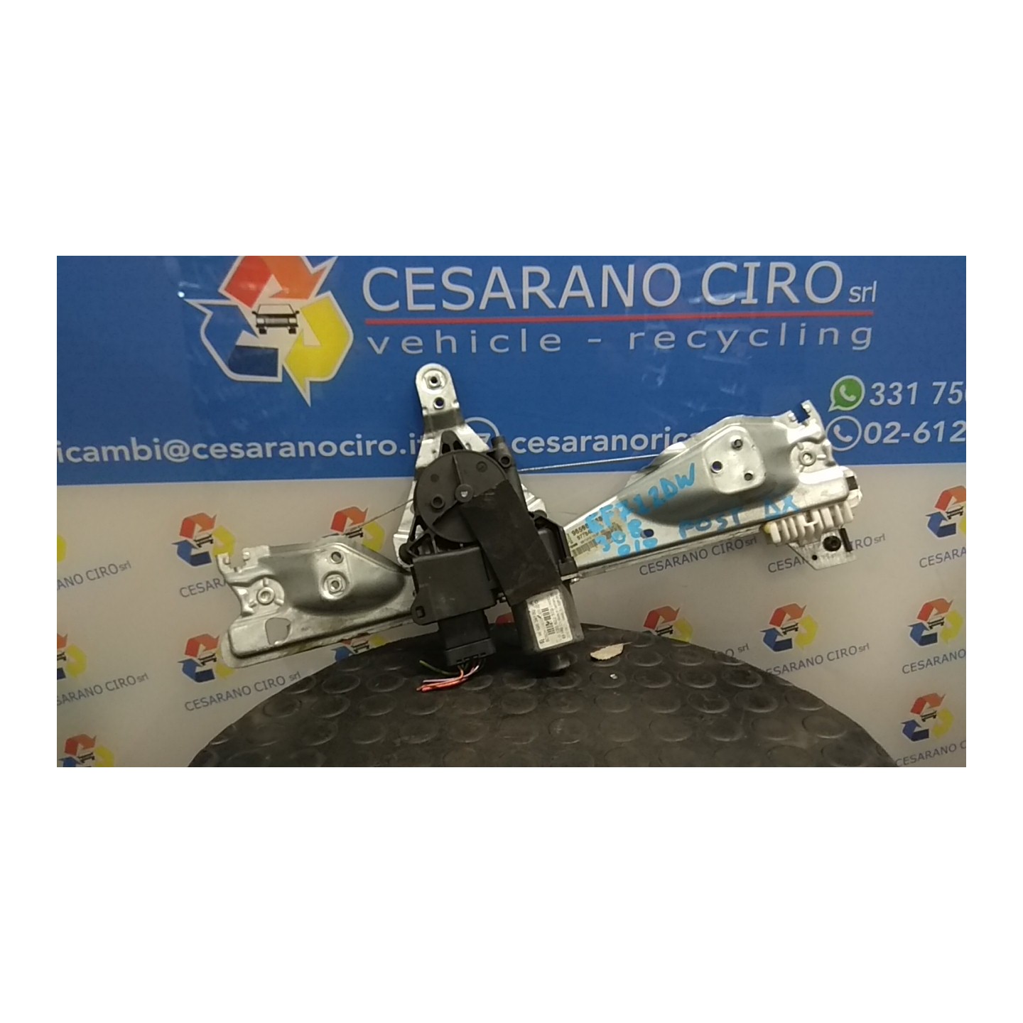 ALZACRISTALLO ELETTR. PORTA POST. DX. 041 PEUGEOT 308 (08/07-) 9HR 9224E2