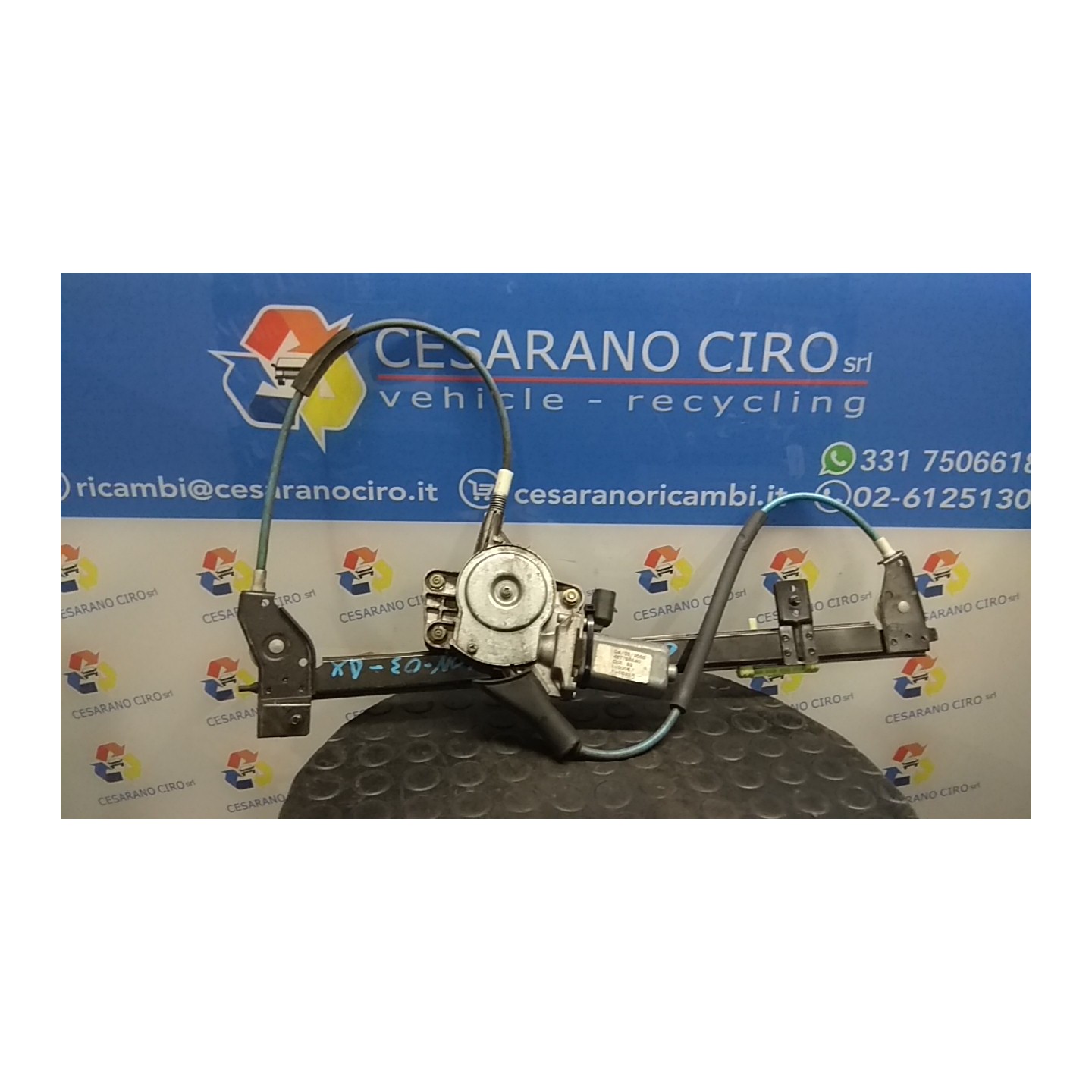 ALZACRISTALLO ELETTR. PORTA ANT. CON MOTORINO DX. 061 LANCIA Y (10/00-03/04) 188A4000 46778564