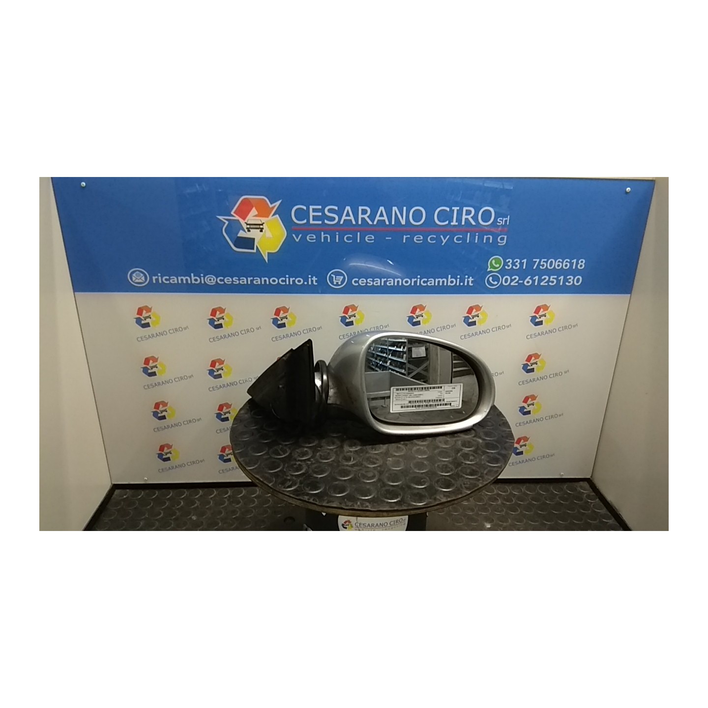 RETROVISORE EST. REGOLAZ. ELETTR. TERMICO RIPIEGHEVOLE DX. 030 VOLKSWAGEN PASSAT (3B) (10/00-03/06) AVF 3B1857508G01C