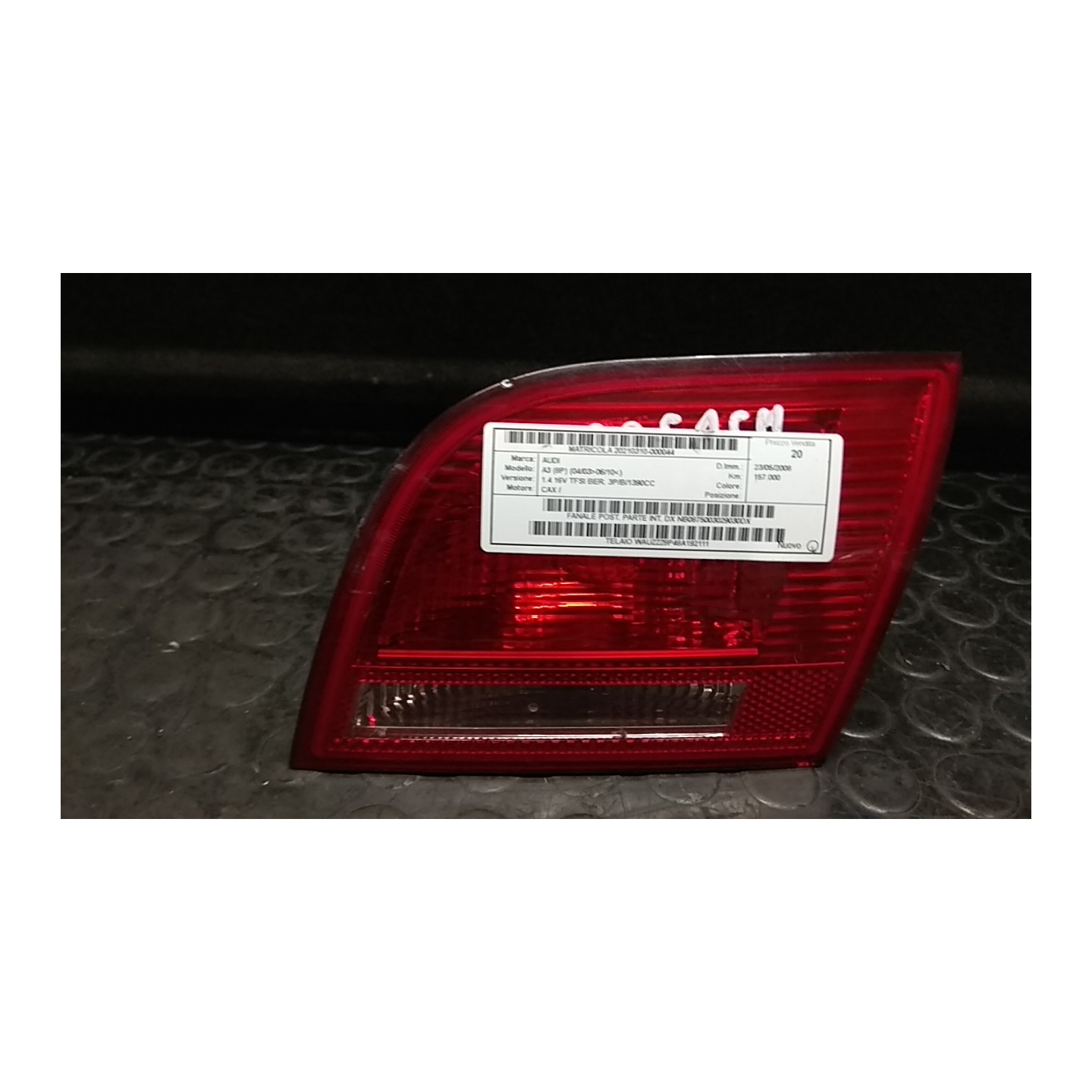 FANALE POST. PARTE INT. DX 044 AUDI A3 (8P) (04/03-06/10) CAX NB0875003029030DX