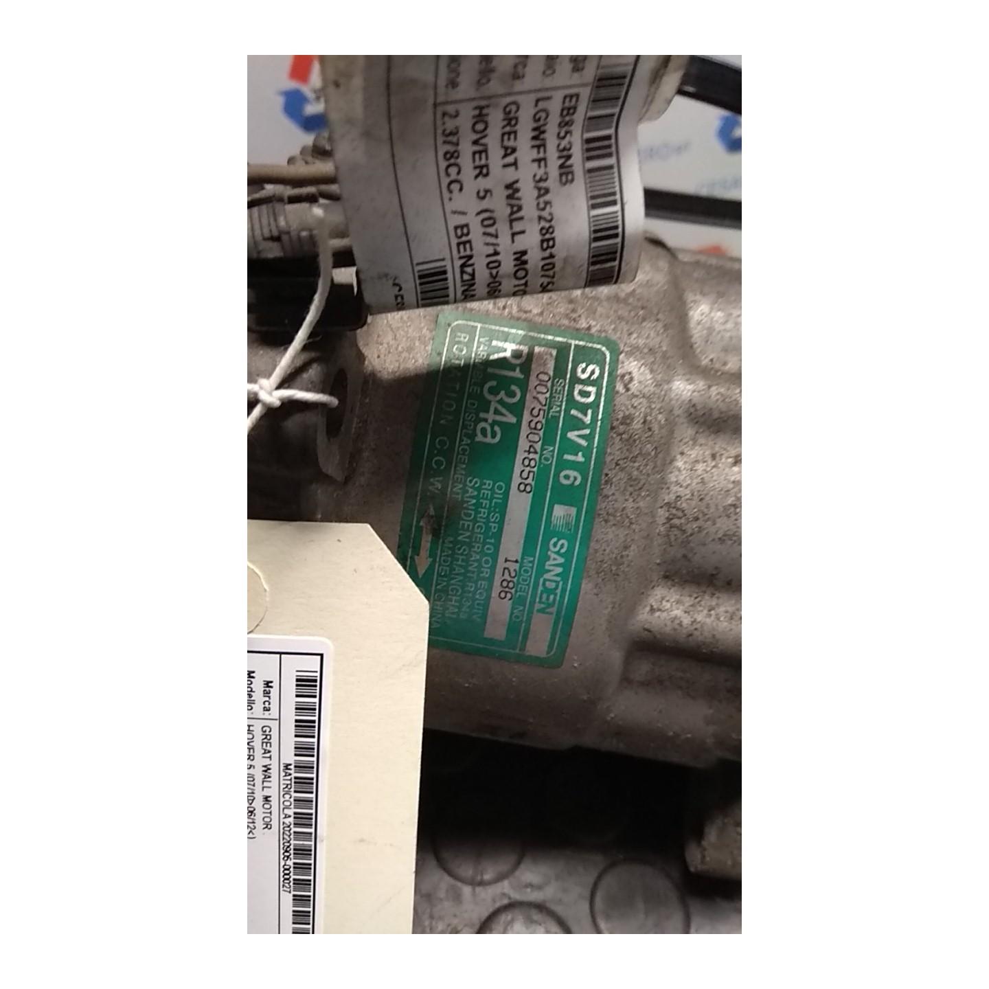 COMPRESSORE A/C 027 GREAT WALL MOTOR HOVER 5 (07/10-06/12) 4G64S4N NB0576165001002