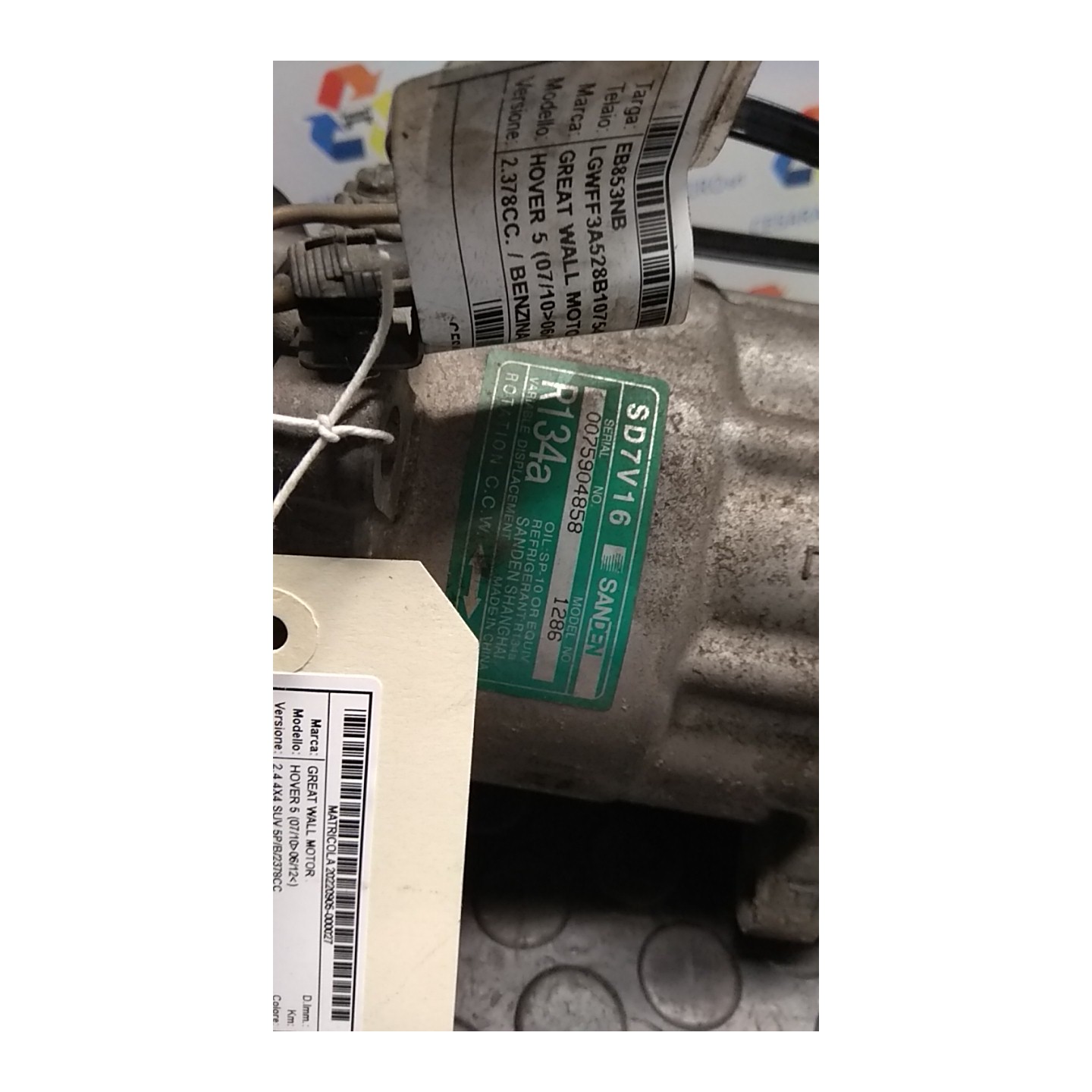COMPRESSORE A/C 027 GREAT WALL MOTOR HOVER 5 (07/10-06/12) 4G64S4N NB0576165001002