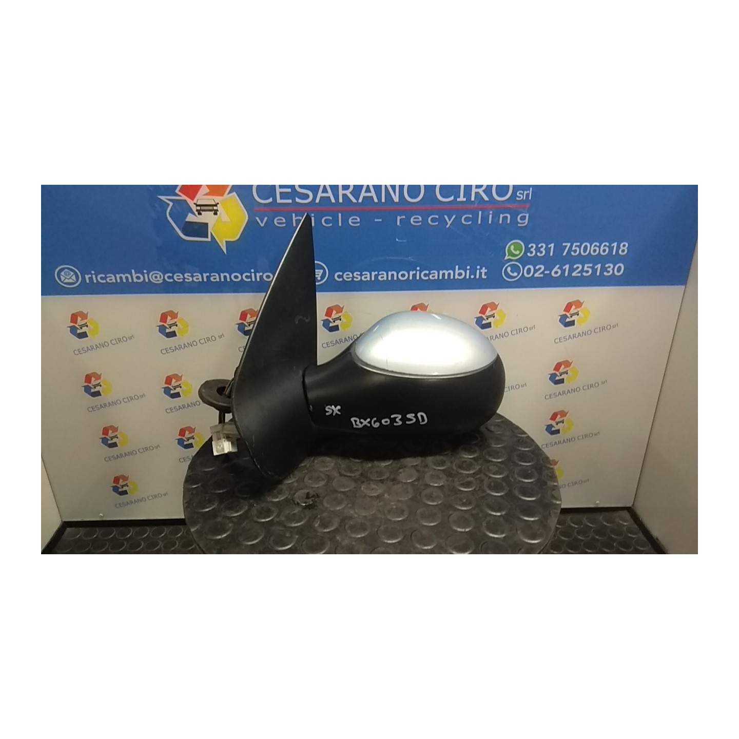 RETROVISORE EST. D/VERNIC/ELETTR/RISCAL SX. 076 PEUGEOT 206 (09/98-06/09) KFW 8153KQ