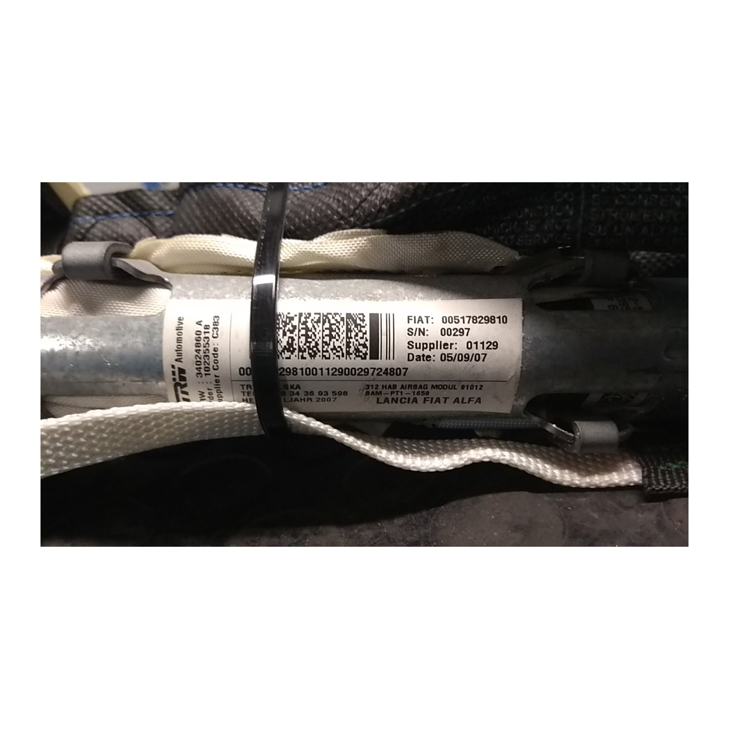 DISPOSITIVO AIRBAG A TENDINA SX. 135 FIAT 500 (3P) (07/07-01/15) 169A4000 51782981