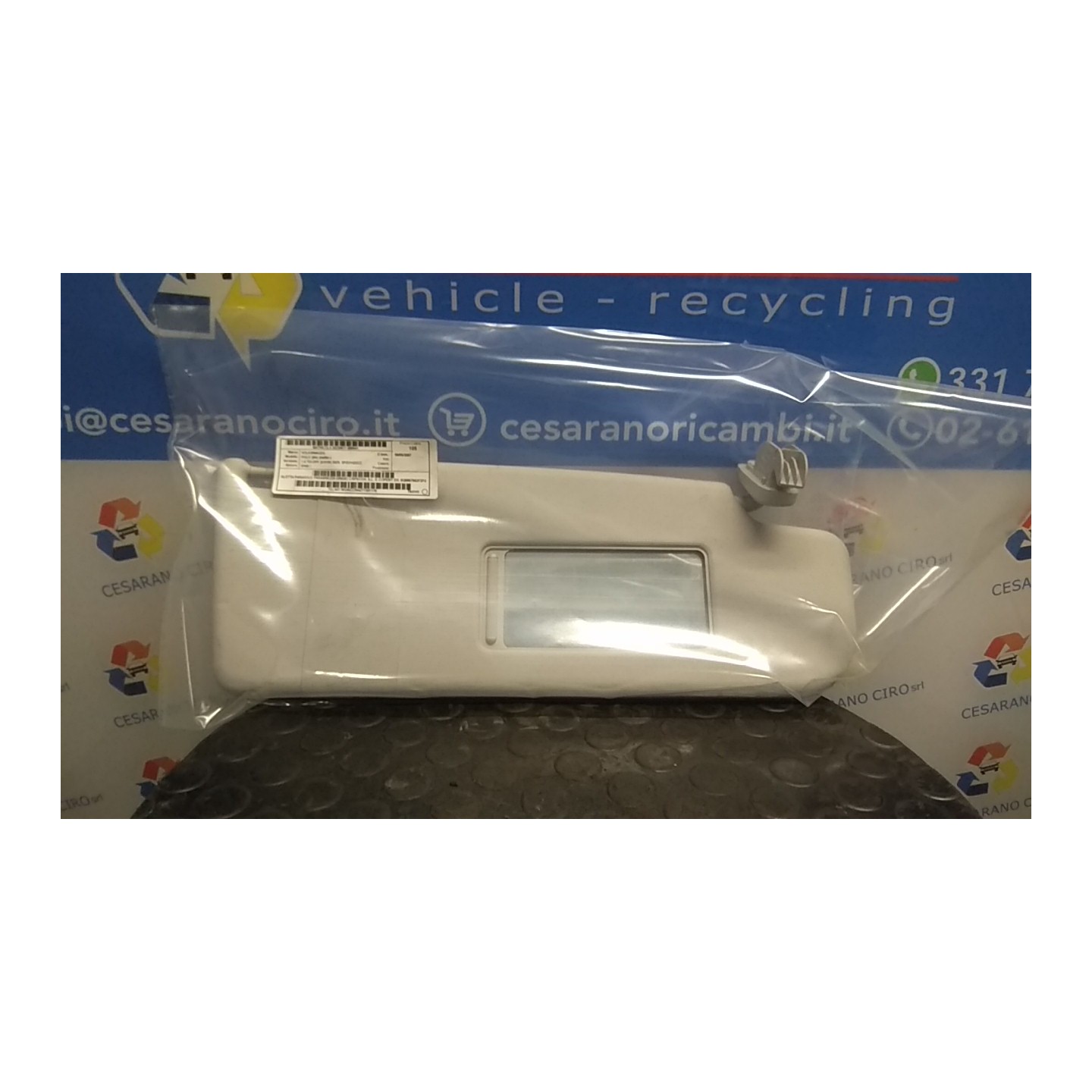 ALETTA PARASOLE PARABREZZA GRIGIO C/SPECCH. ILL. E COPERT DX. 041 VOLKSWAGEN POLO (9N) (04/05-) BWB 6Q0857552F2F4