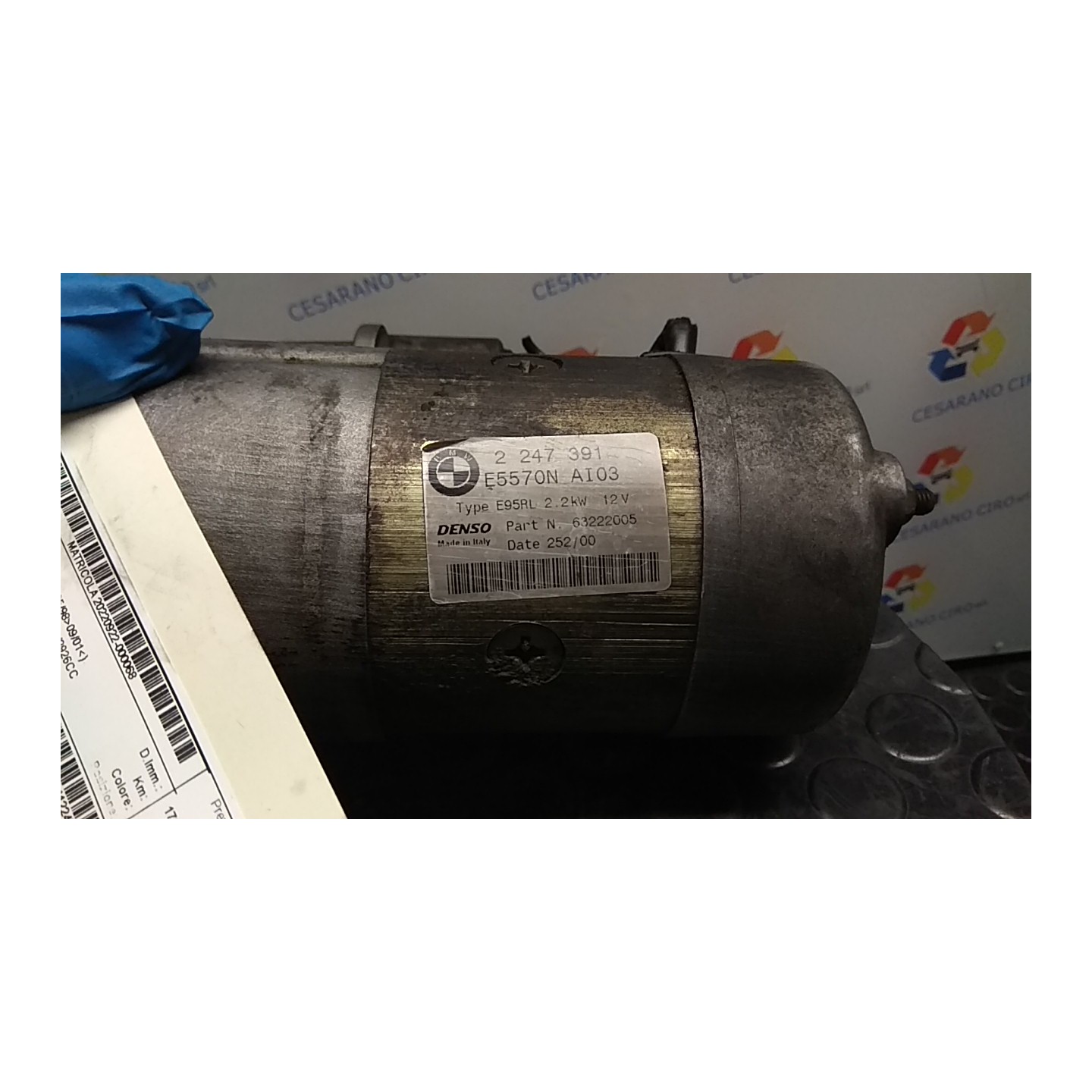 MOTORINO AVVIAMENTO ROTAZ. 068 BMW SERIE 3 (E46) (05/98-09/01) 306D1 12412247492