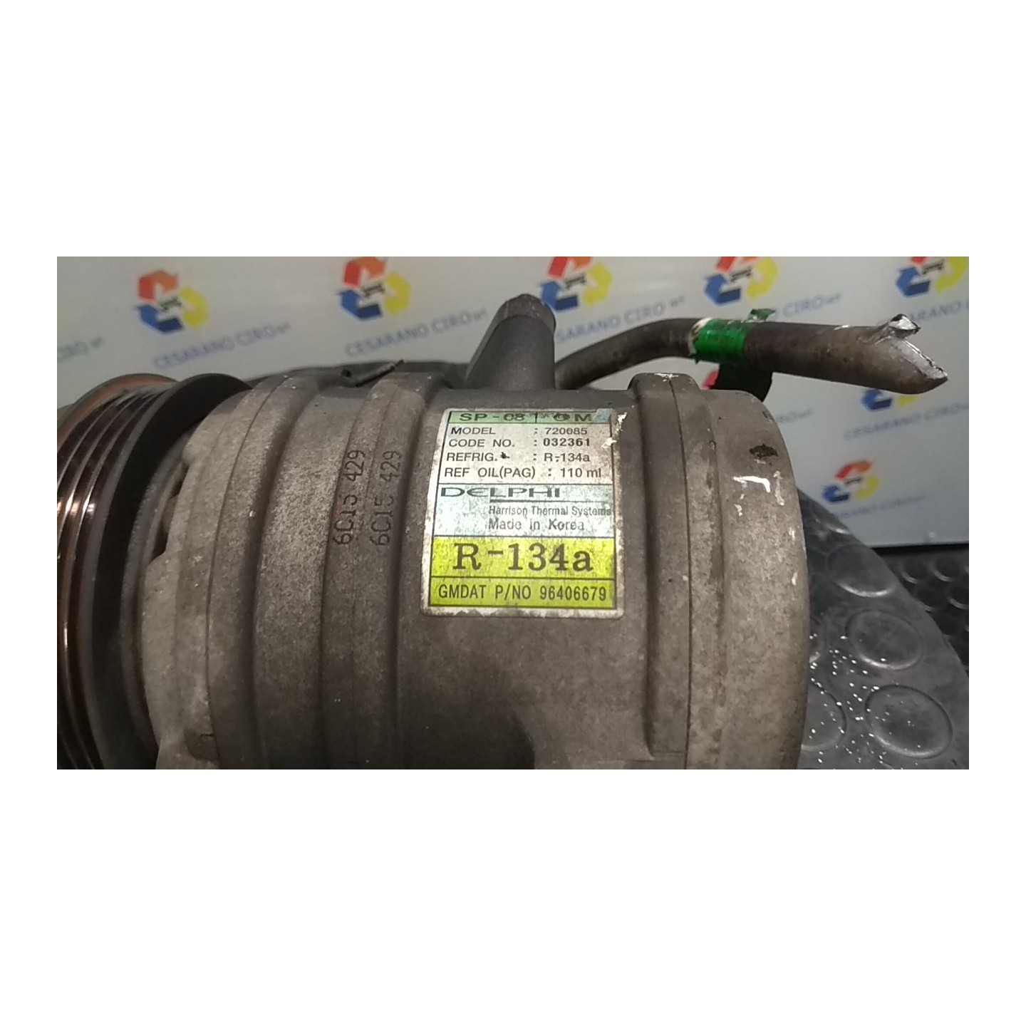 COMPRESSORE A/C 055 CHEVROLET (DAEWOO) MATIZ (M200) (04/05-12/10) B10S1 96406680