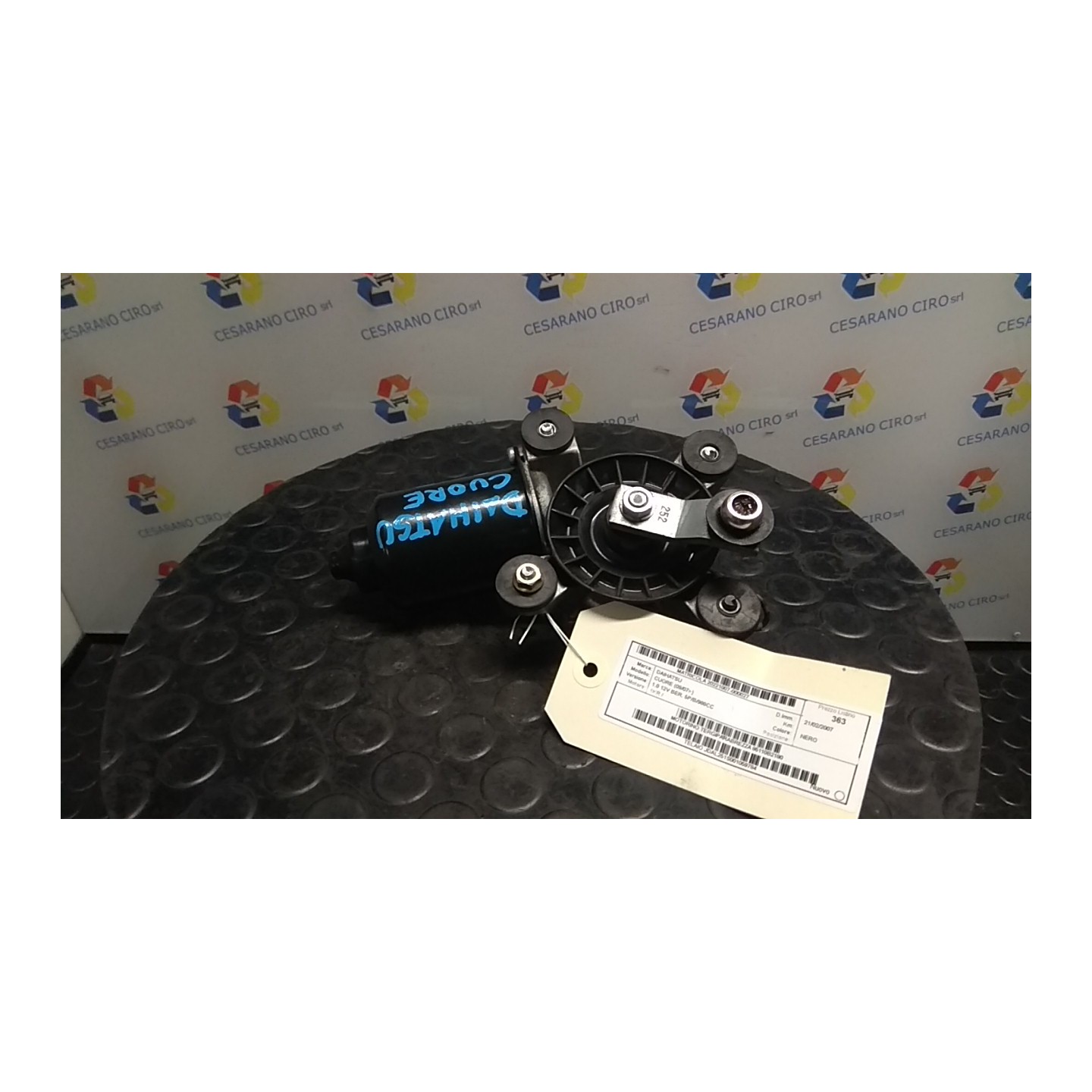 MOTORINO TERGIPARABREZZA 027 DAIHATSU CUORE (09/07-) 1KR 85110B2180