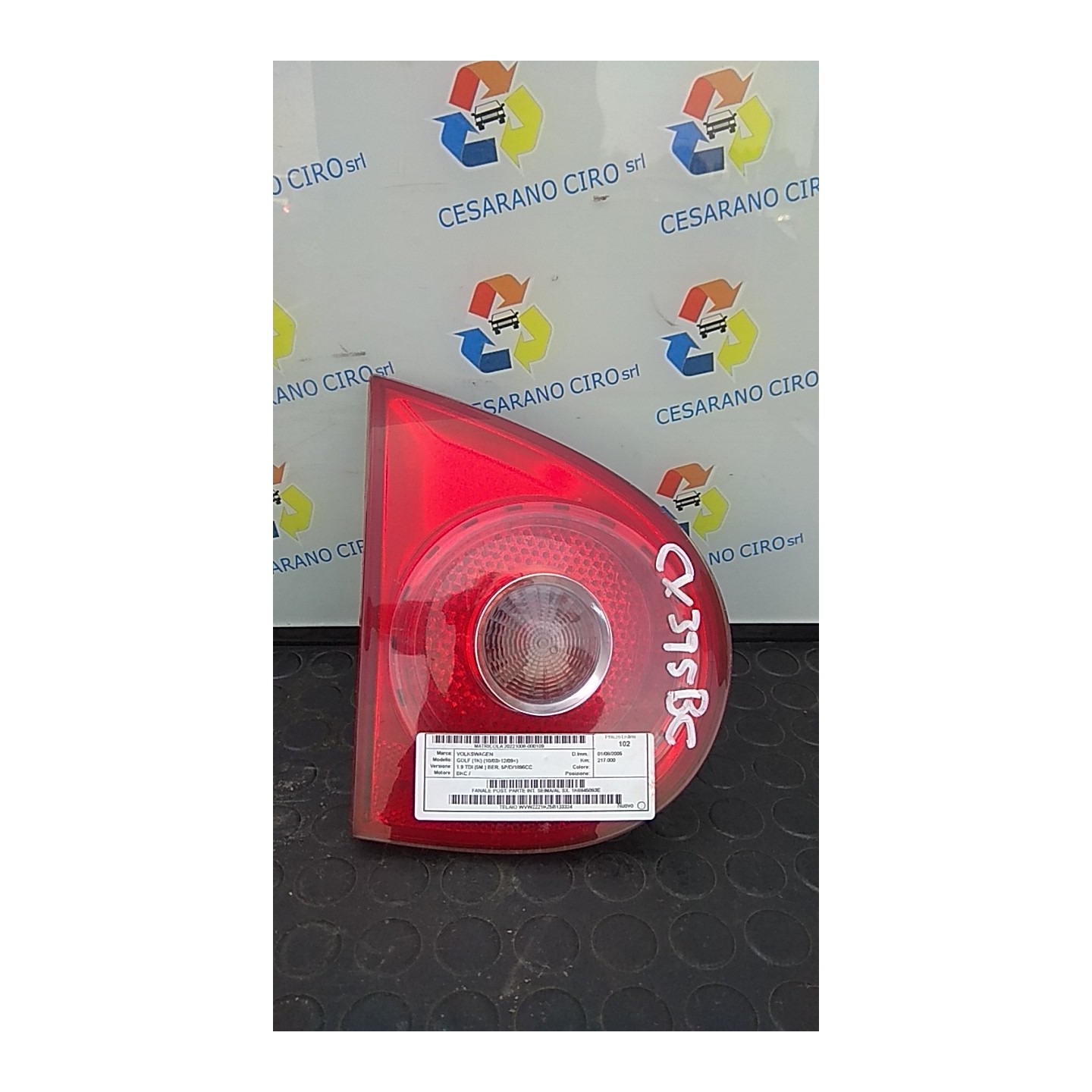 FANALE POST. PARTE INT. SEIMA/AL SX. 109 VOLKSWAGEN GOLF (1K) (10/03-12/09) BKC 1K6945093E
