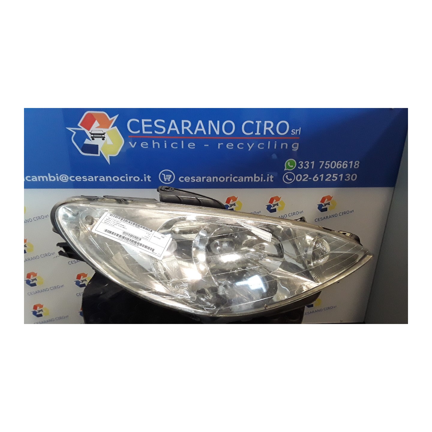 PROIETTORE DX. 046 PEUGEOT 206 (09/98-06/09) KFW 6205ZS