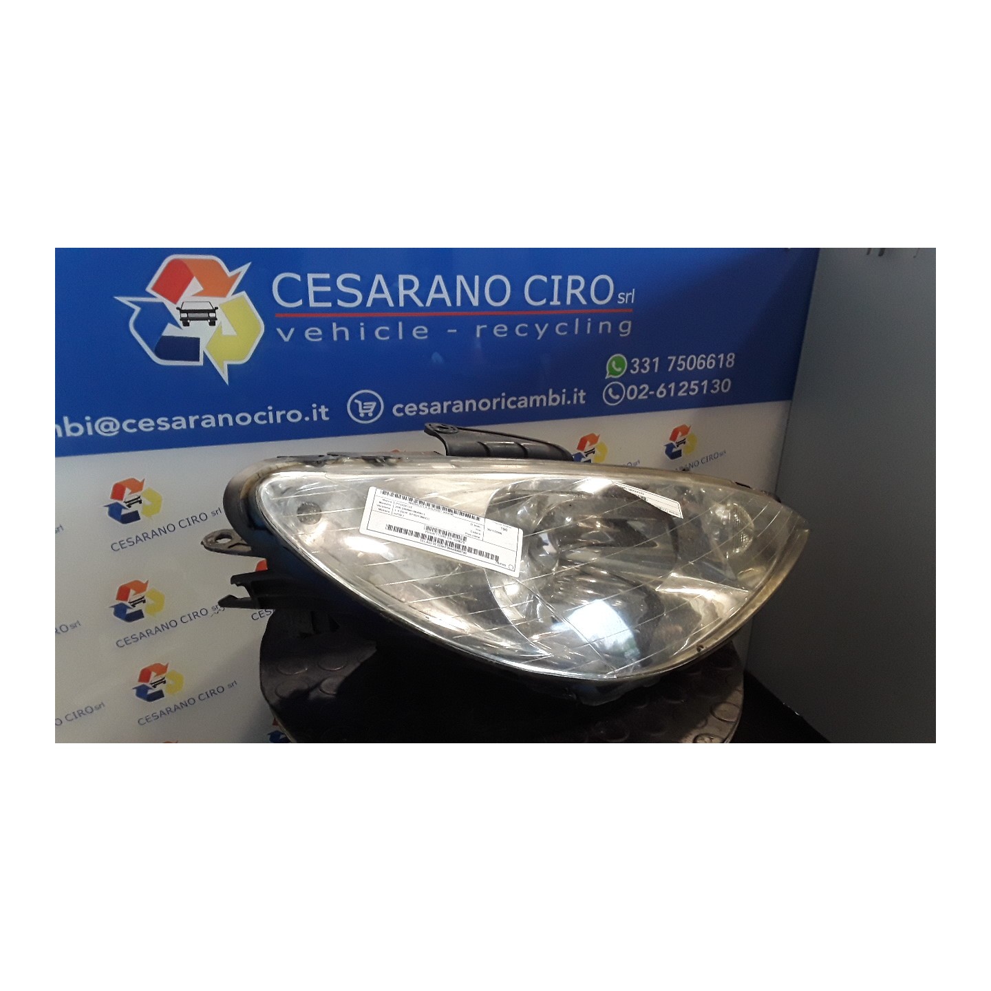 PROIETTORE DX. 046 PEUGEOT 206 (09/98-06/09) KFW 6205ZS