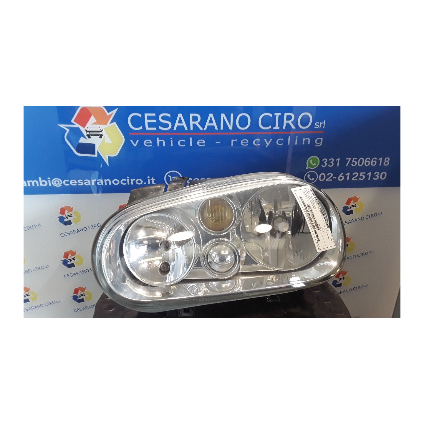 PROIETTORE C/FENDI SX. 157 VOLKSWAGEN GOLF (1J) (09/97-03/06) AKL 1J1941017N