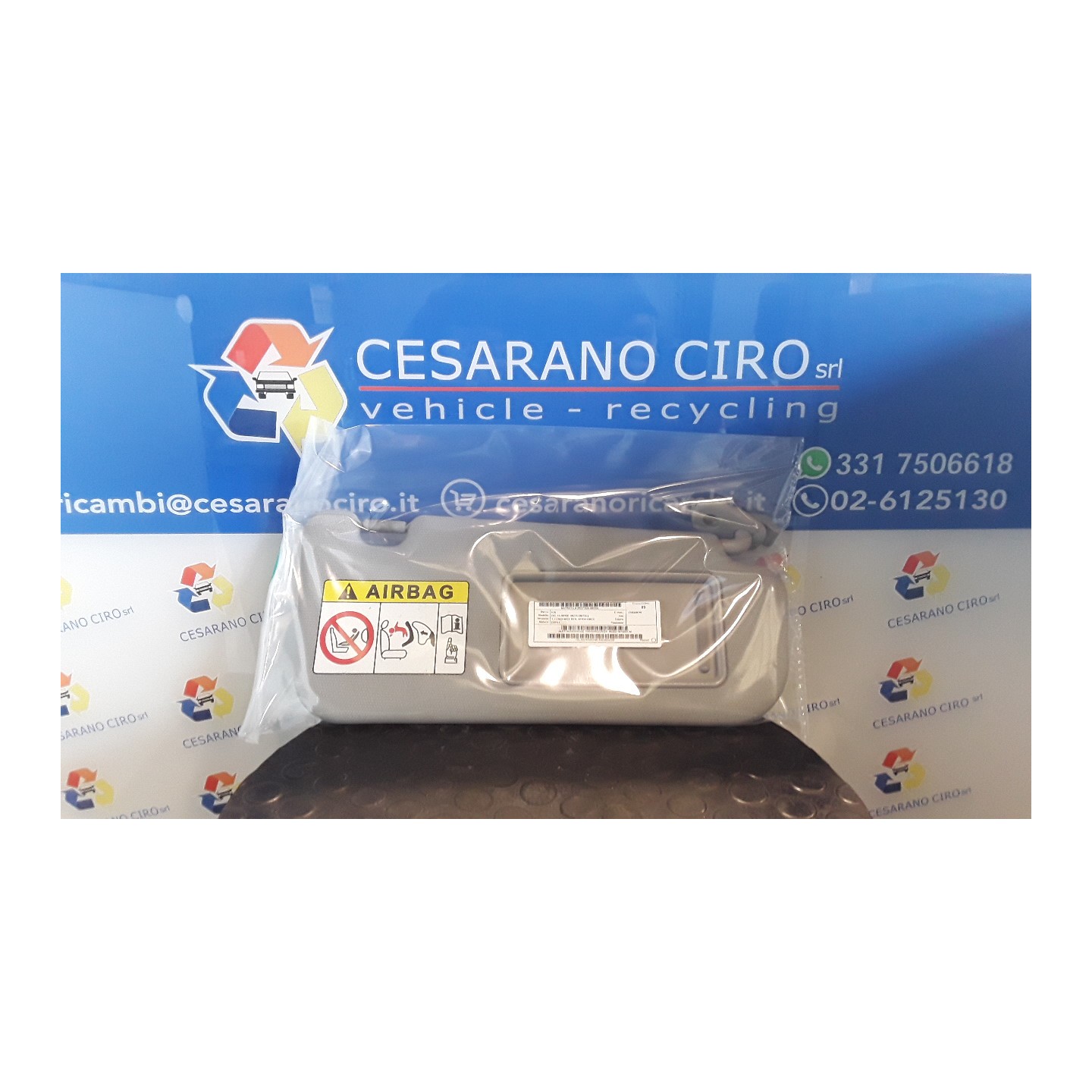 ALETTA PARASOLE PARABREZZA DX. 334 KIA RIO 3A SERIE (08/11-09/15) D3FA 852021W150DCM