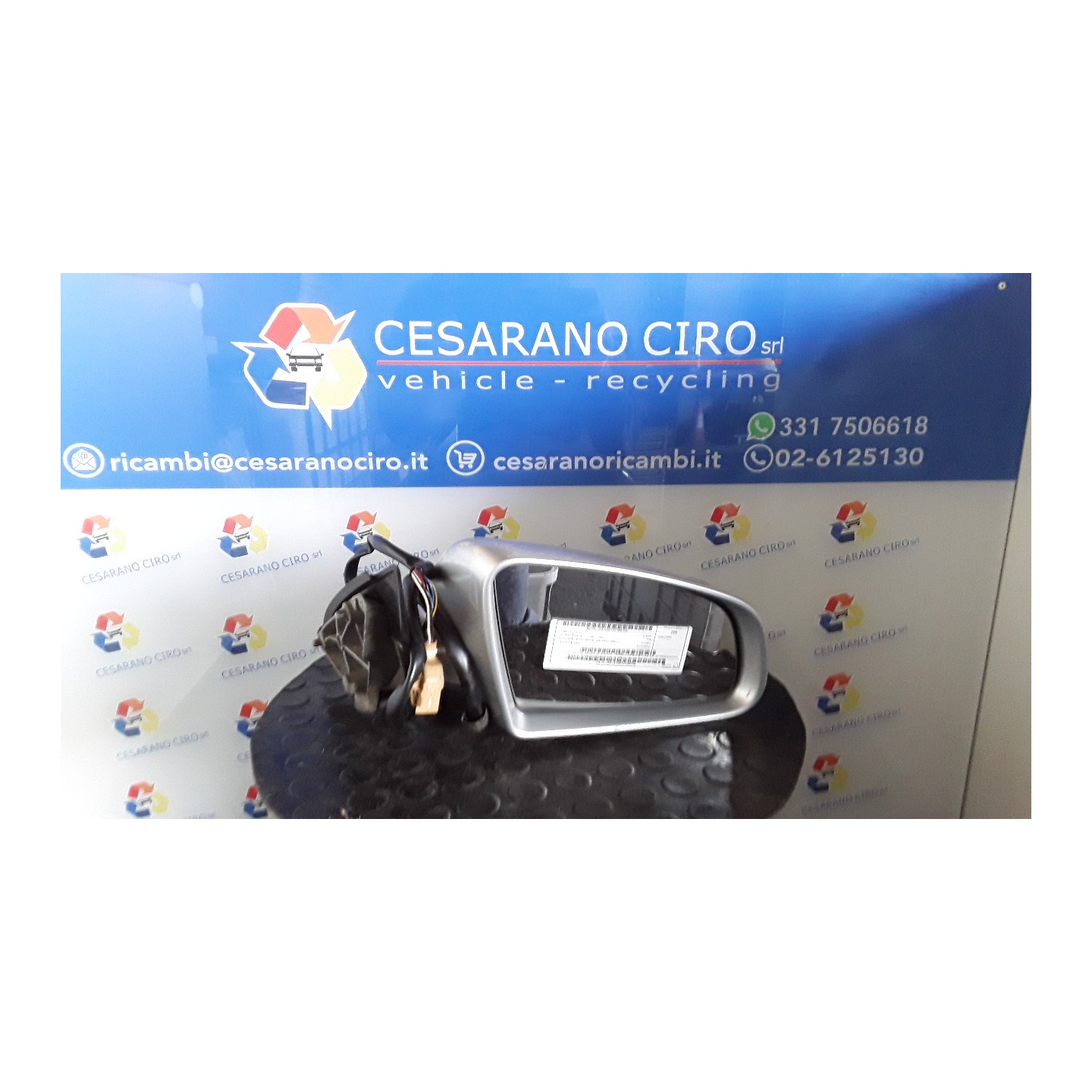 RETROVISORE EST. REGOLAZ. ELETTR. TERMICO RIPIEGHEVOLE DX. 103 AUDI A4 (8E) (11/00-11/04) AWX 8E1858532AC01C