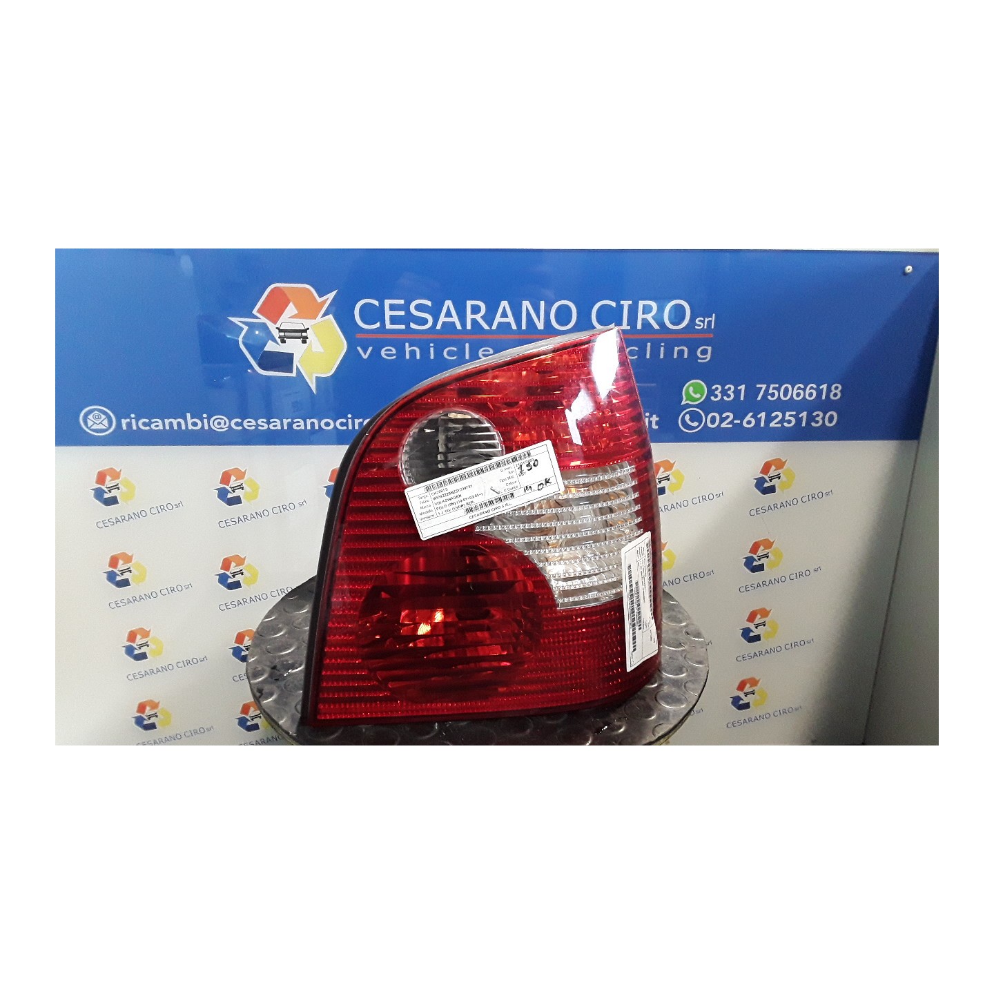 FANALE POST. DX. 017 VOLKSWAGEN POLO (9N) (10/01-03/05) BBY 6Q6945096G