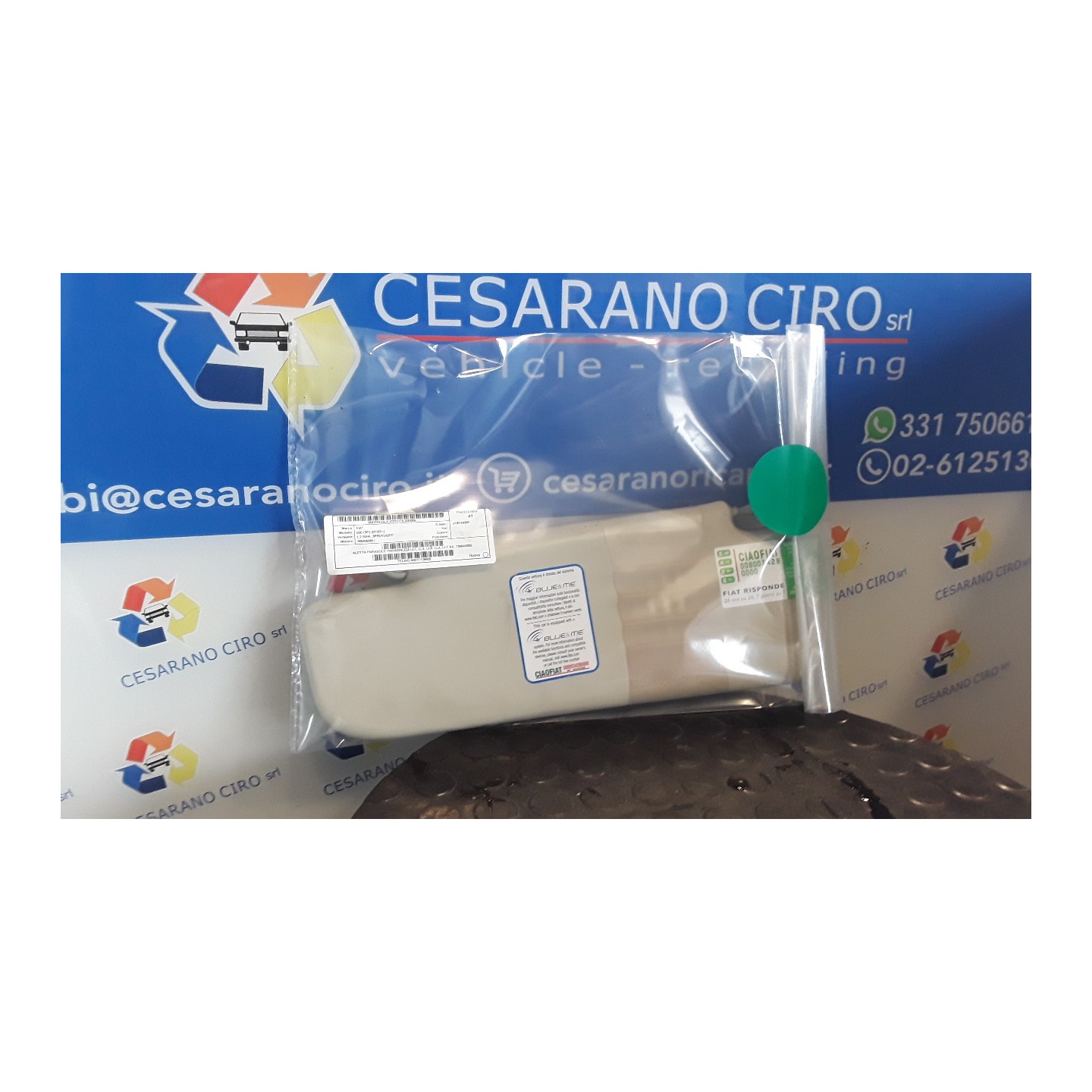 ALETTA PARASOLE PARABREZZA LL1, LL2, LL3, LL4, LL7 SX. 009 FIAT 500 (3P) (07/07-) 169A4000 735643362