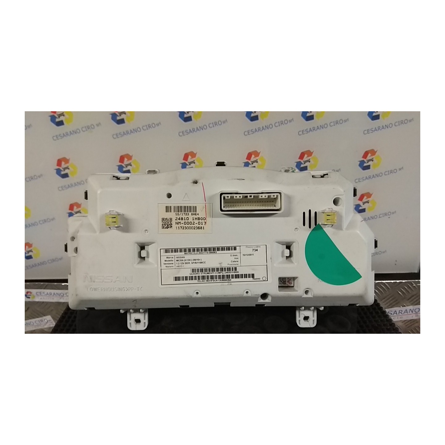QUADRO STRUMENTI COMPL. 063 NISSAN MICRA (K13K) (09/10-) HR12 248201HB0A
