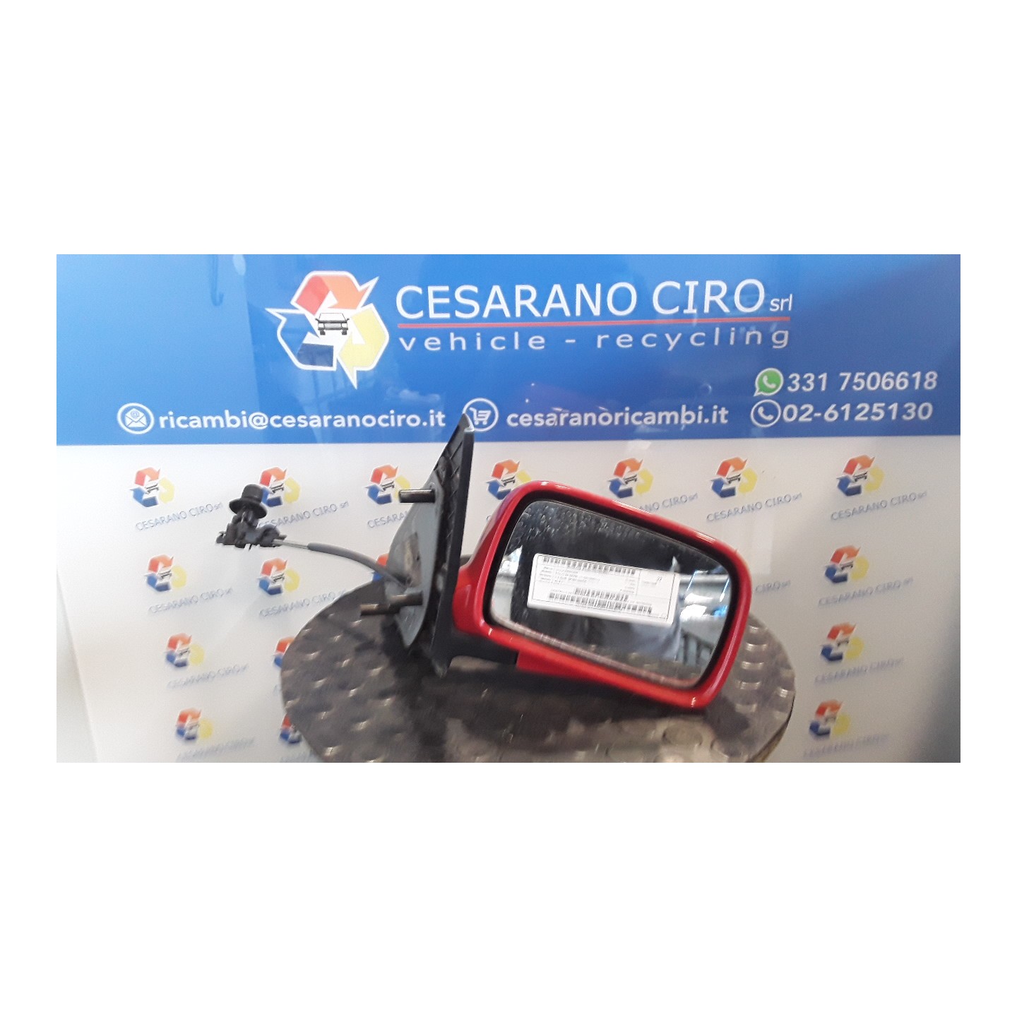 CRISTALLO RETROVISORE EST. REGOLAZ. MANUALE DX. 031 VOLKSWAGEN POLO 3A SERIE (11/94-09/01) ADX 6N1857522