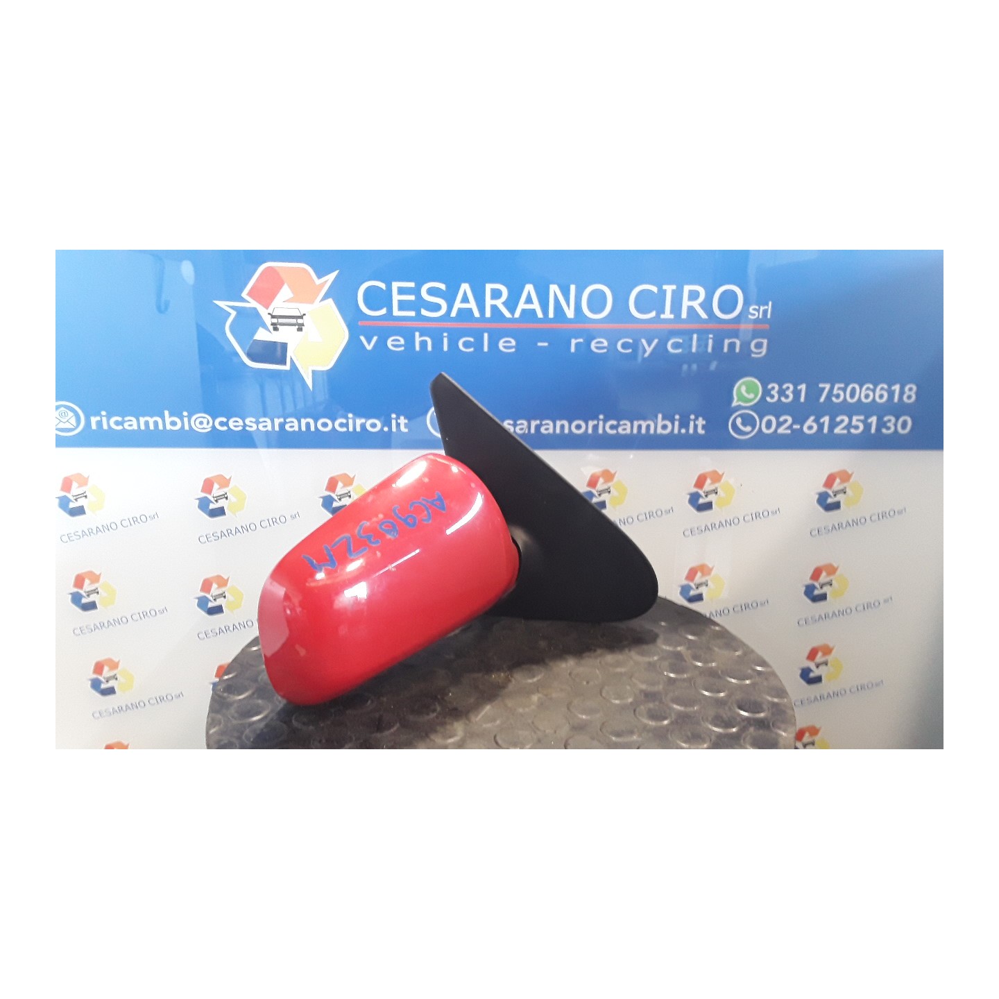 CRISTALLO RETROVISORE EST. REGOLAZ. MANUALE DX. 031 VOLKSWAGEN POLO 3A SERIE (11/94-09/01) ADX 6N1857522