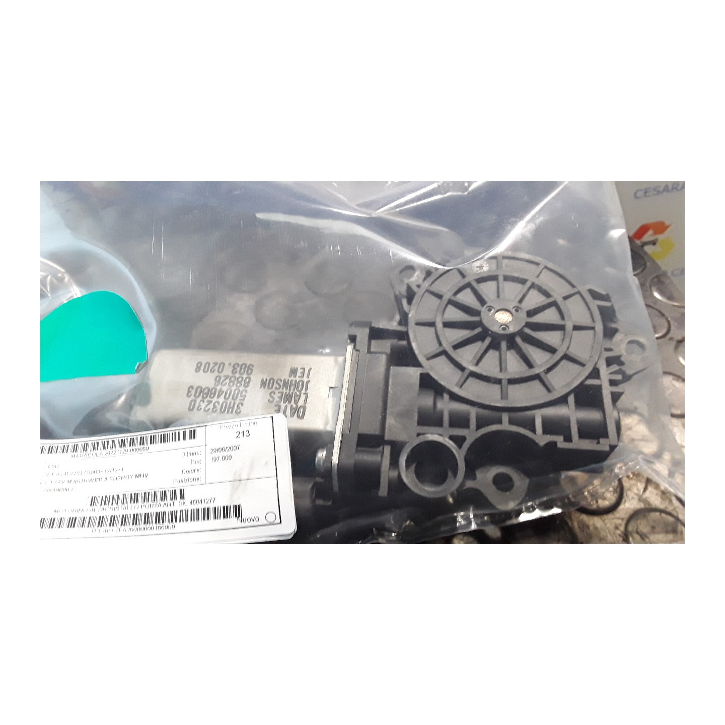MOTORINO ALZACRISTALLO PORTA ANT. SX. 059 FIAT IDEA (4D/2S) (10/03-12/12) 188A9000 46841277