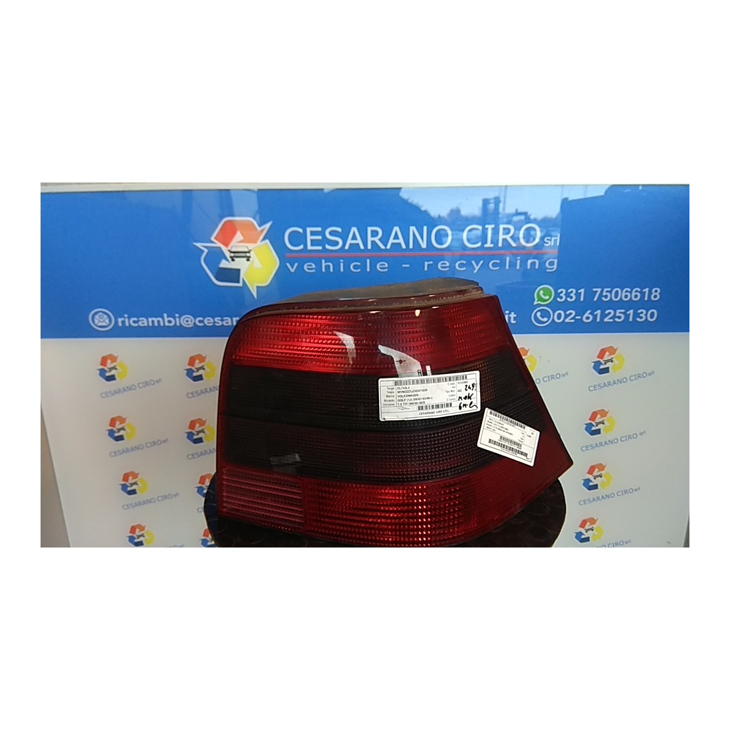 FANALE POST. OSCURATO DX. 171 VOLKSWAGEN GOLF (1J) (09/97-03/06) ASZ 1J6945096T