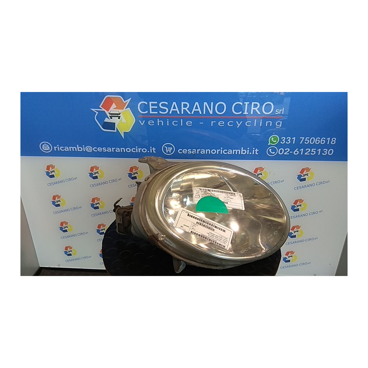 PROIETTORE DX. 191 CHEVROLET (DAEWOO) MATIZ (M100) (06/98-11/00) F8CV 96314271