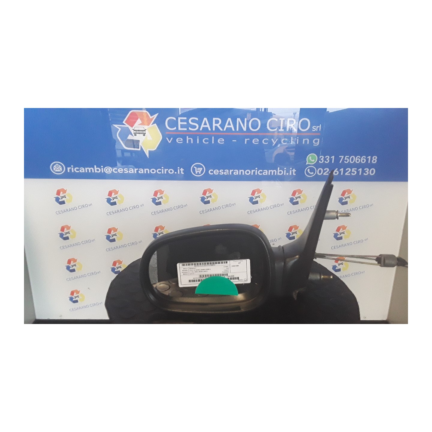 RETROVISORE EST. REGOLAZ. MANUALE SX. 012 RENAULT CLIO 1A SERIE (04/96-03/98) D7FA7 7700826598