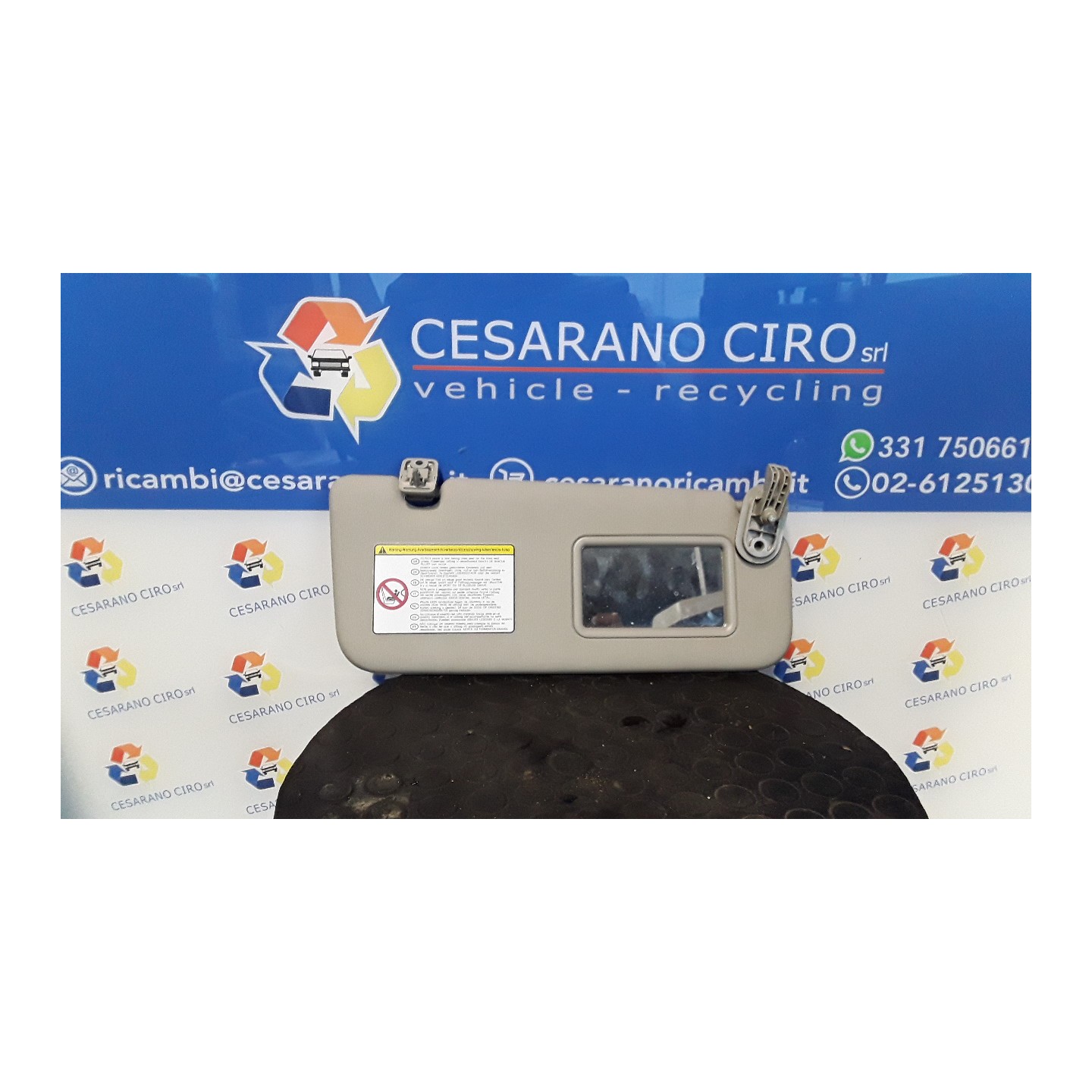 ALETTA PARASOLE PARABREZZA DX. 053 KIA PICANTO 2A SERIE (05/11-10/15 G3LA 852201Y7108O