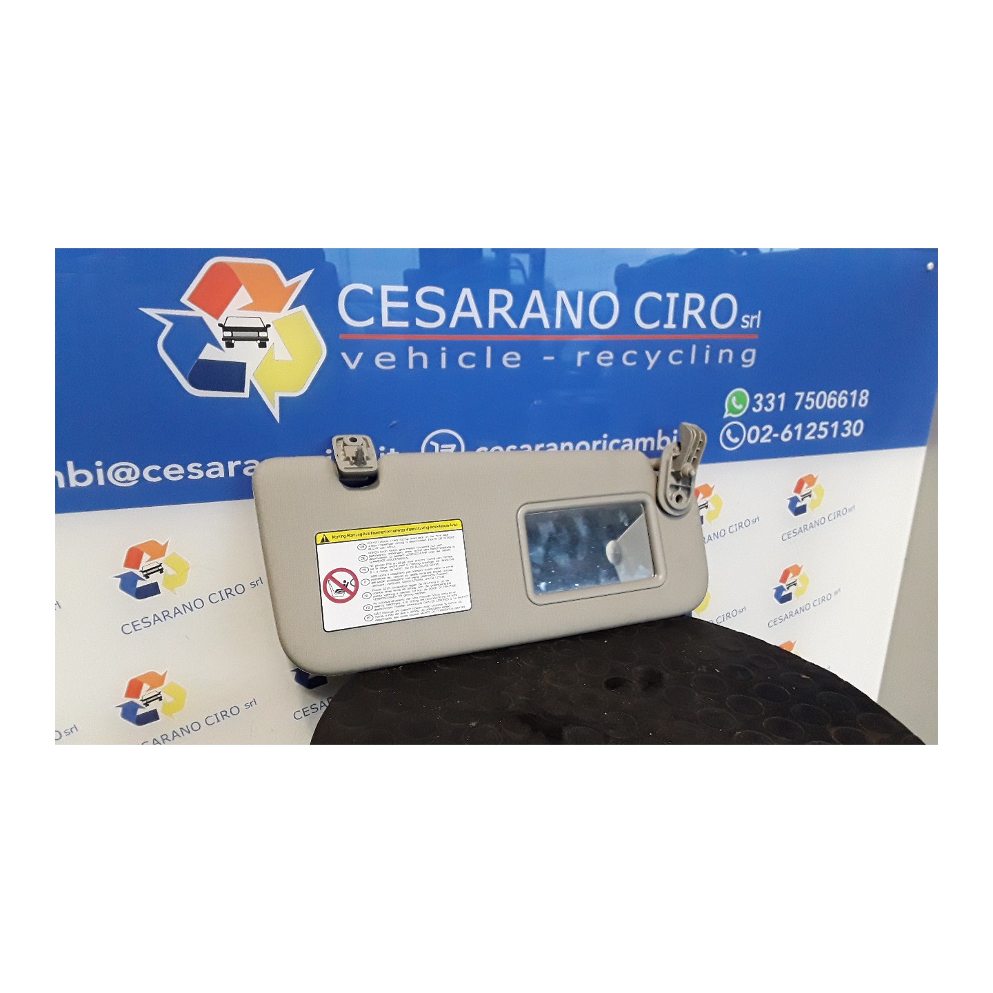 ALETTA PARASOLE PARABREZZA DX. 053 KIA PICANTO 2A SERIE (05/11-10/15 G3LA 852201Y7108O