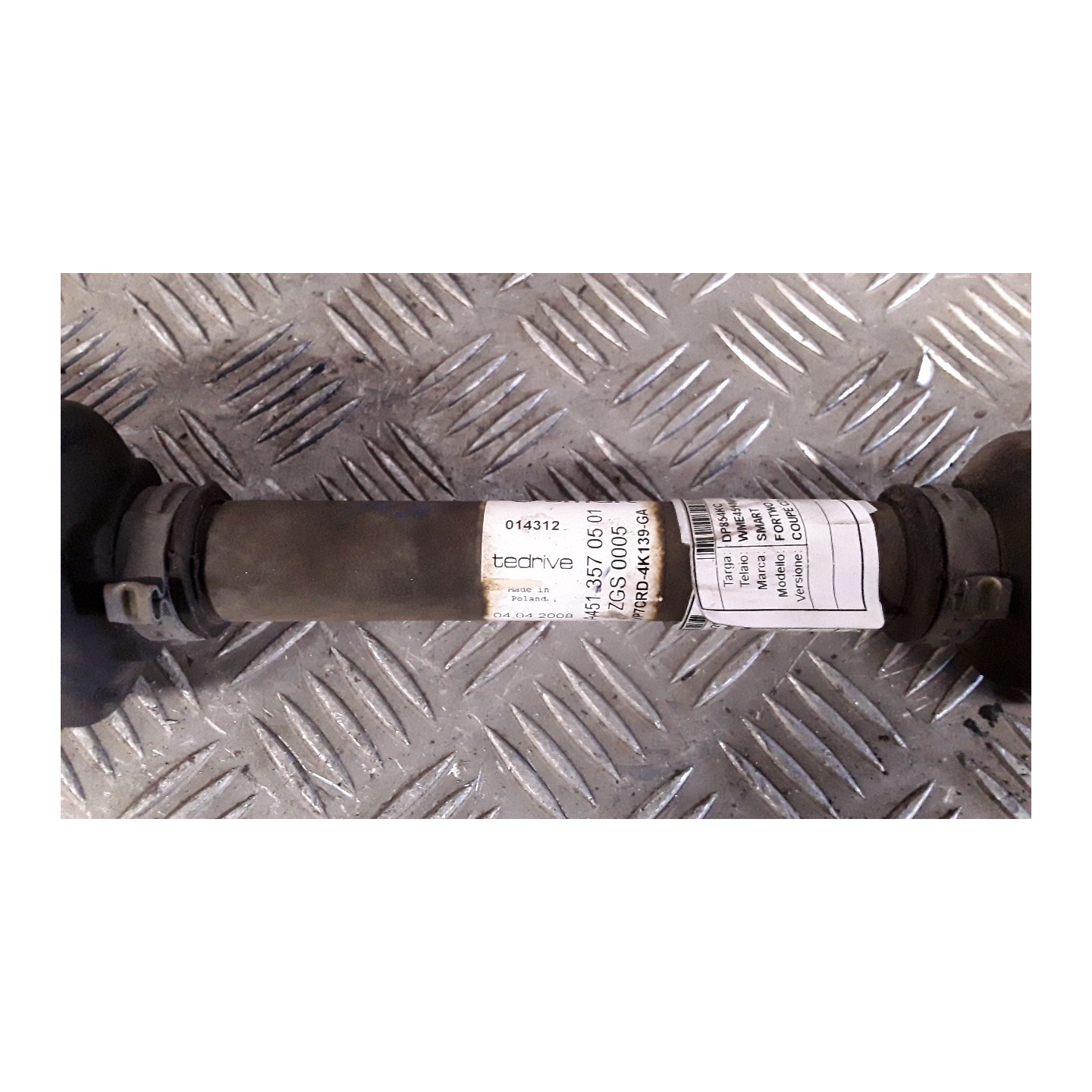 SEMIALBERO POST. COMPL. SX. 016 SMART FORTWO (A/C451) (01/07-12/11) 660950 A4513500410