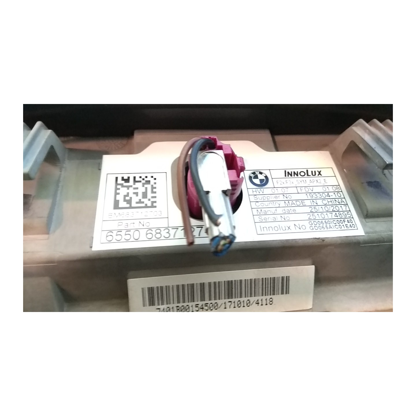 DISPLAY MULTIFUNZIONE 6"5 055 BMW SERIE 3 (F31) (07/15-) B47D20A 65509270393