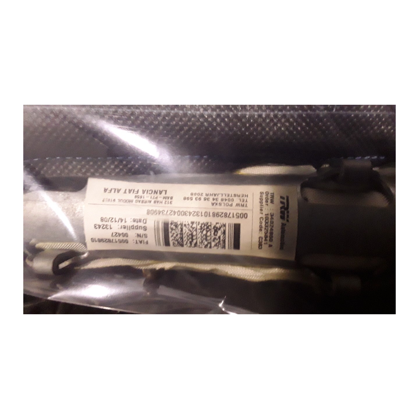 DISPOSITIVO AIRBAG A TENDINA SX. 049 FIAT 500 (3P) (07/07-) 169A4000 51782981