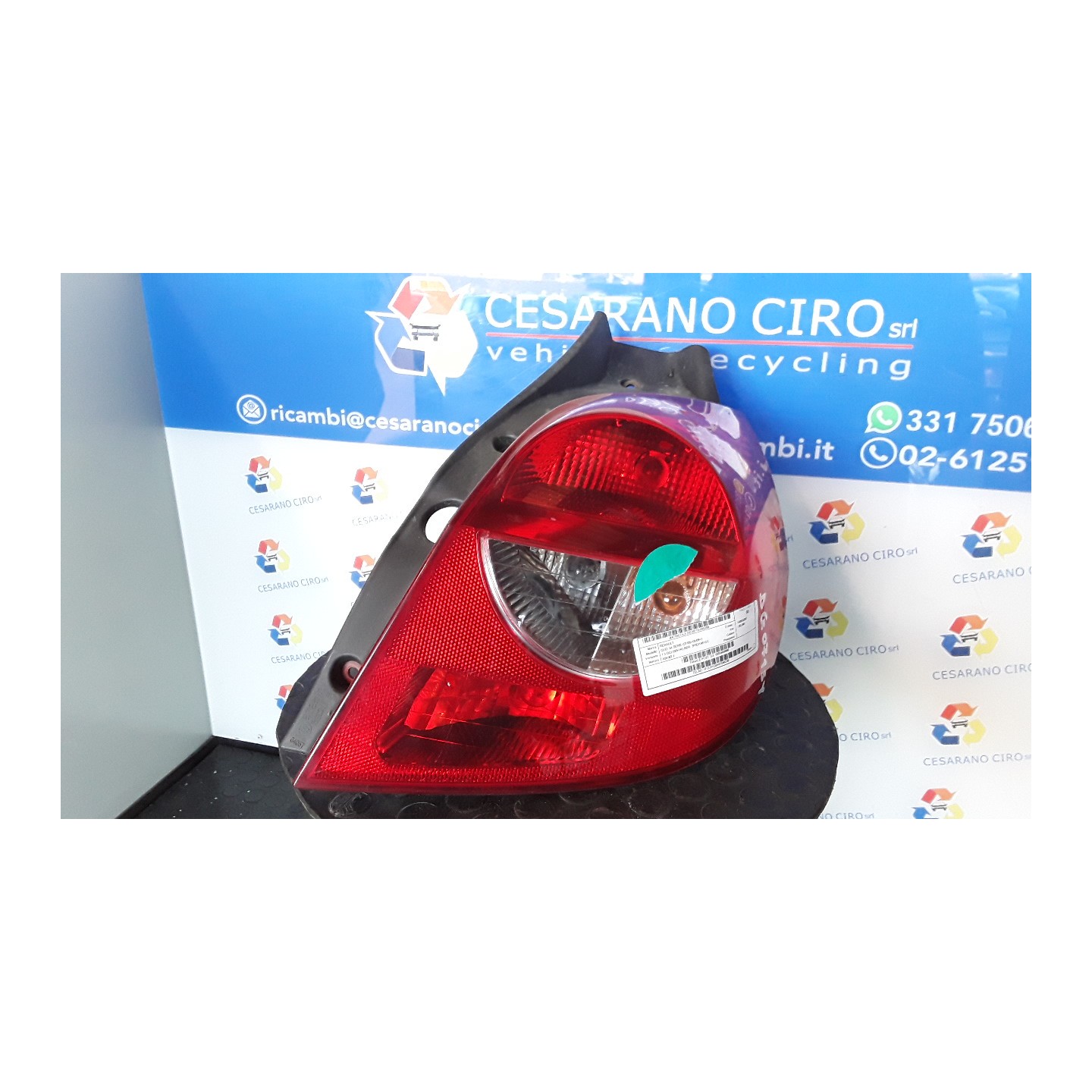 FANALE POST. DX. 309 RENAULT CLIO 3A SERIE (07/05-05/09) K9KM7 8200459960