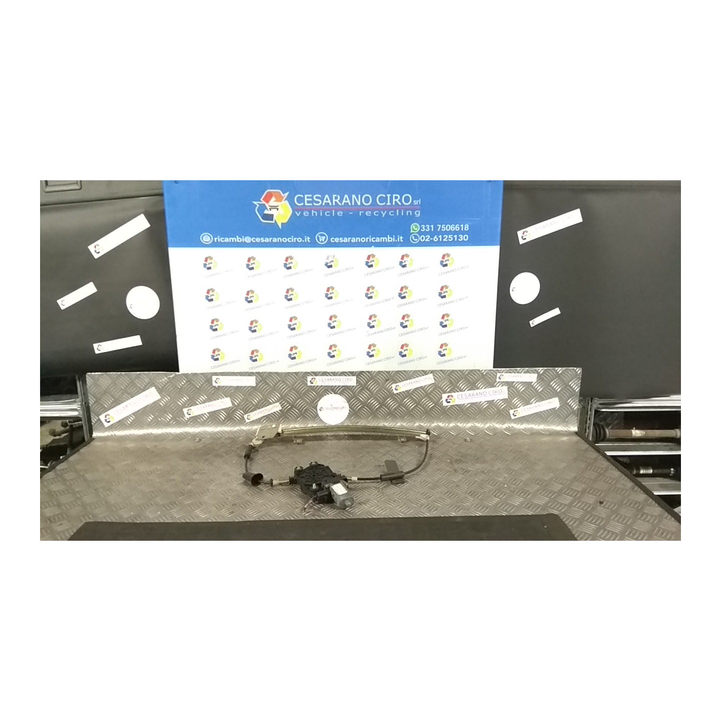 ALZACRISTALLO ELETTR. PORTA ANT. CON MOTORINO DX. 218 FIAT SEICENTO (1E) (02/98-07/05) 187A1000 46512241
