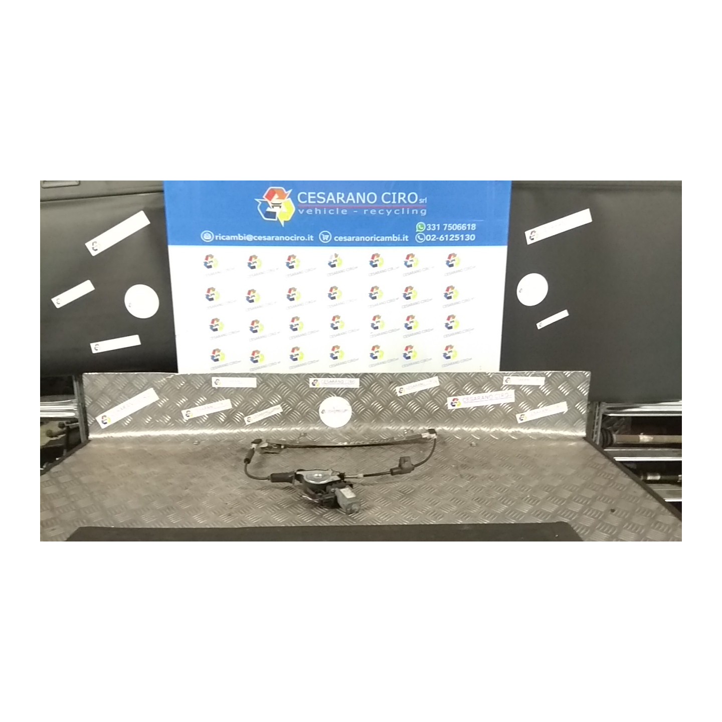 ALZACRISTALLO ELETTR. PORTA ANT. CON MOTORINO SX. 219 FIAT SEICENTO (1E) (02/98-07/05) 187A1000 46512304
