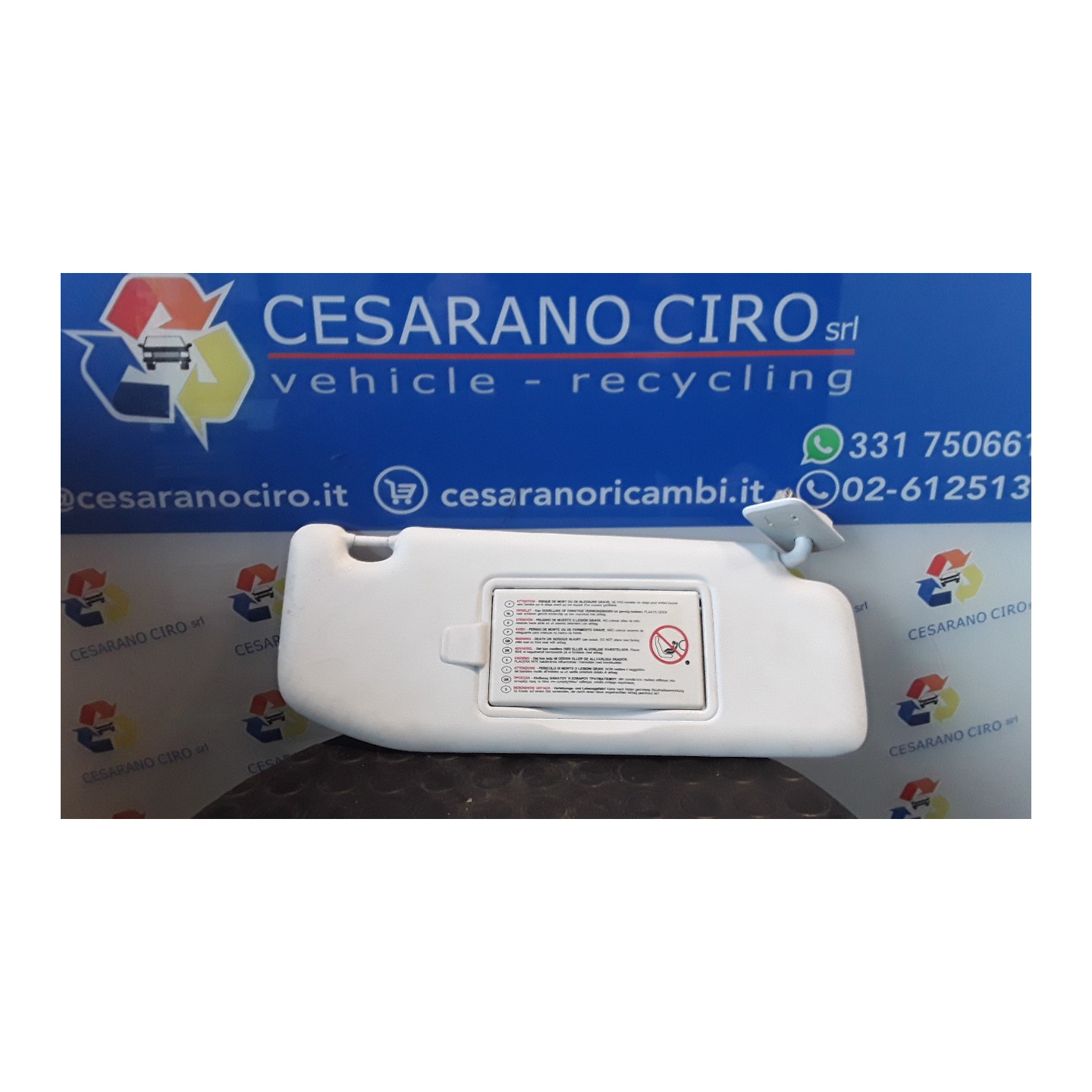 ALETTA PARASOLE PARABREZZA OCCULTABILE DX. 033 PEUGEOT 208 (01/12-11/15) HM01 16079193PR
