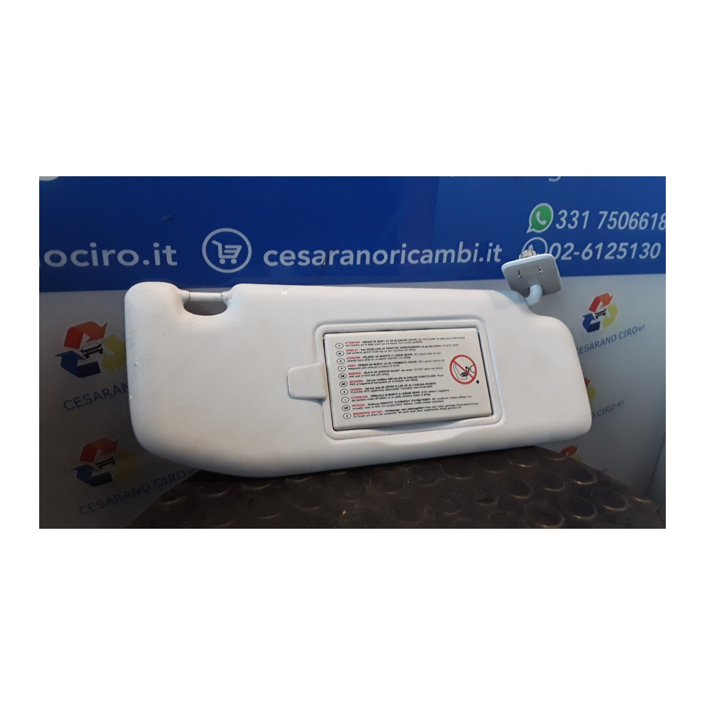 ALETTA PARASOLE PARABREZZA OCCULTABILE DX. 033 PEUGEOT 208 (01/12-11/15) HM01 16079193PR