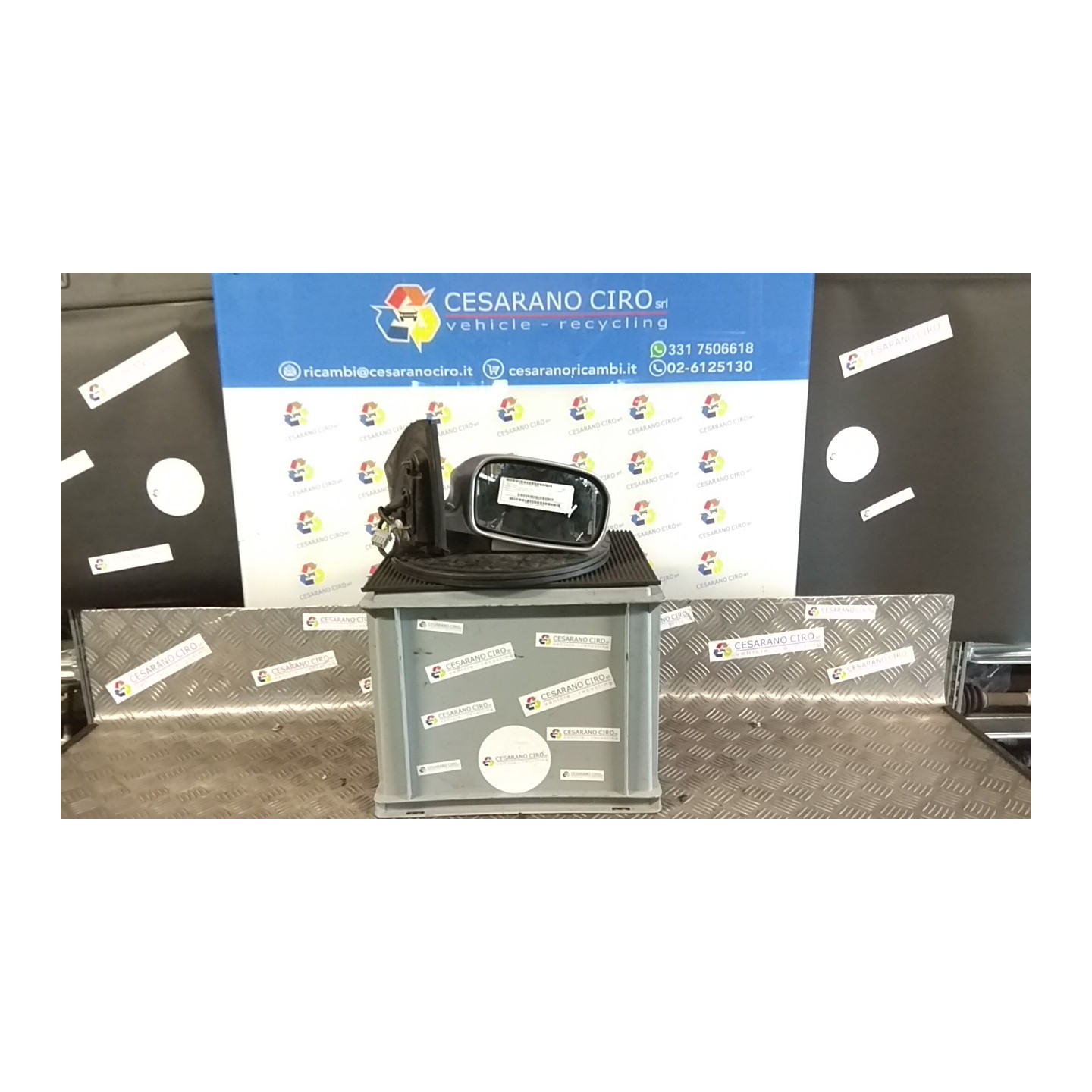 RETROVISORE EST. REGOLAZ. ELETTR. TERMICO ARGENTO DX. 043 HONDA CIVIC 7A SERIE (03/01-12/05) D14Z6 76200S5SG71ZD