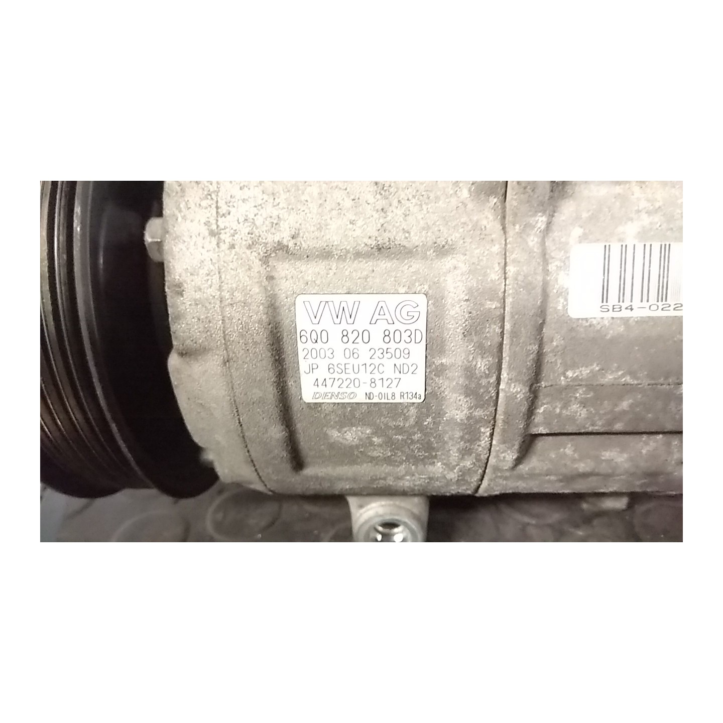 COMPRESSORE A/C 084 SKODA FABIA (6Y) (01/00-11/07) BBY 6Q0820808F