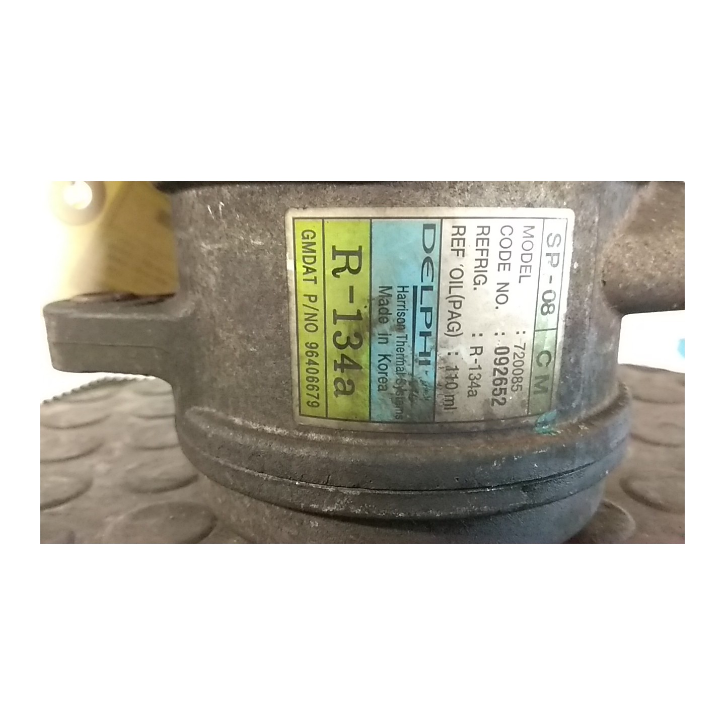 COMPRESSORE A/C 012 CHEVROLET (DAEWOO) MATIZ (M200) (04/05-12/10) B10S1 96406680