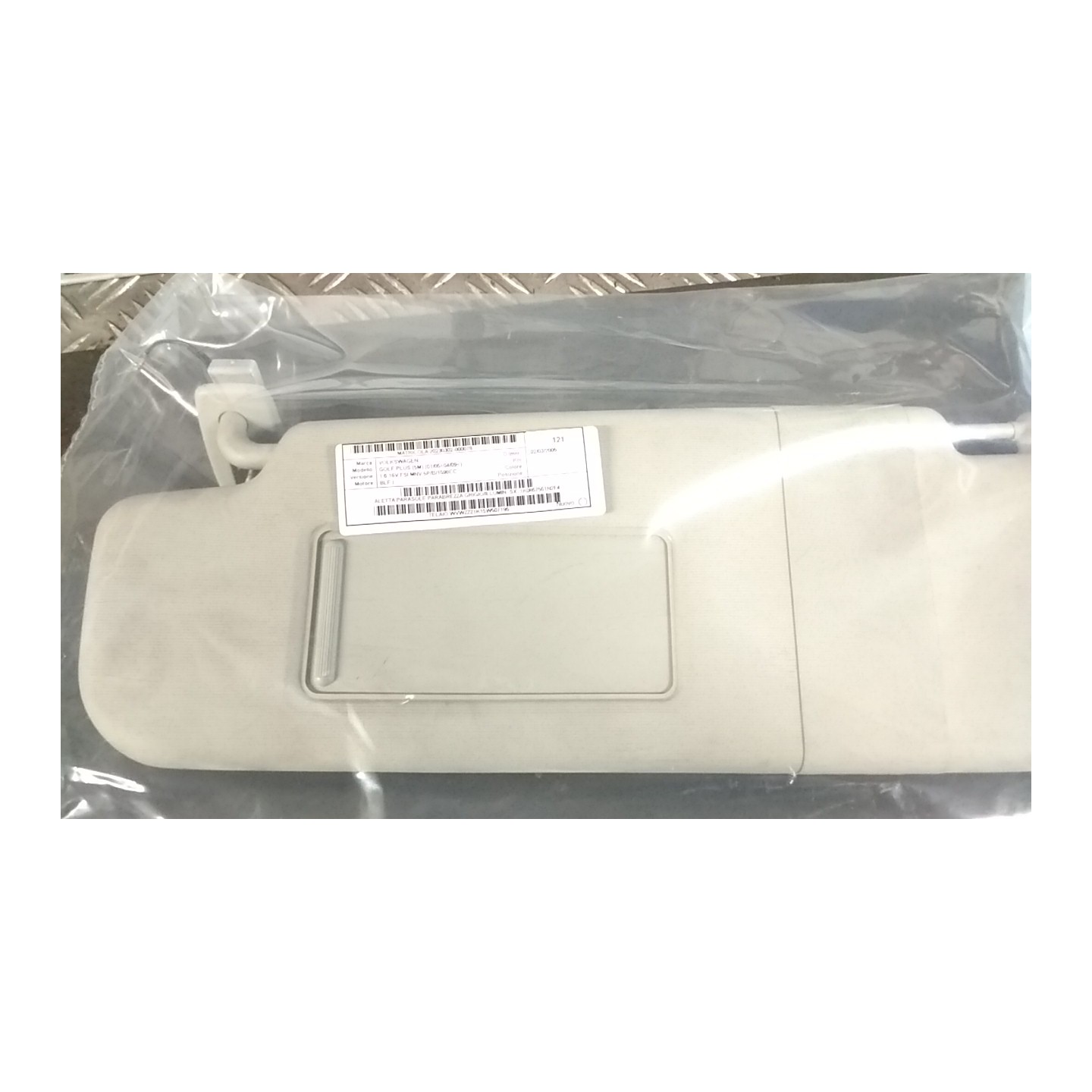 ALETTA PARASOLE PARABREZZA GRIGIO/ILLUMIN. SX. 078 VOLKSWAGEN GOLF PLUS (5M) (01/05-04/09) BLF 1K0857551N2F4
