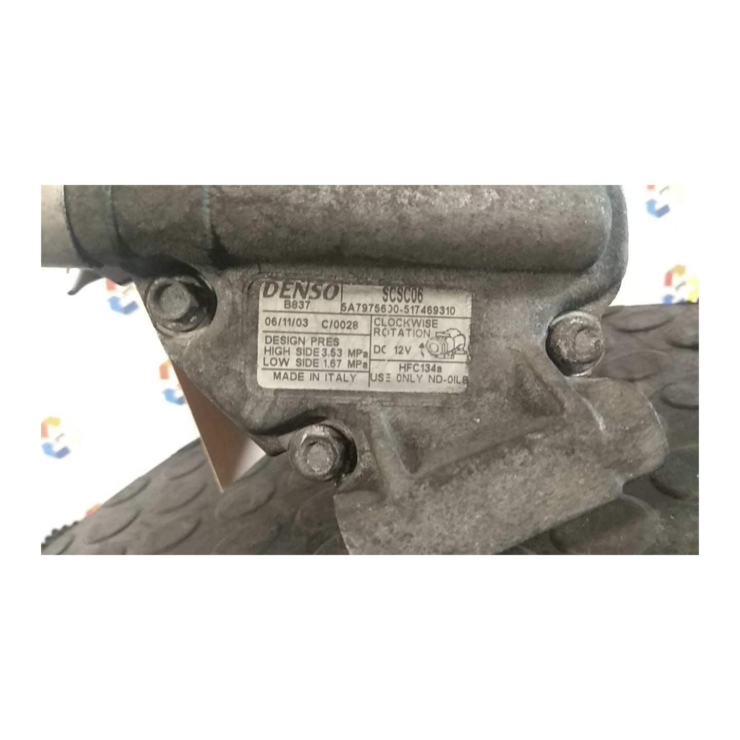 COMPRESSORE A/C 167 FIAT PANDA (2Q) (09/03-12/10) 188A8000 52060460