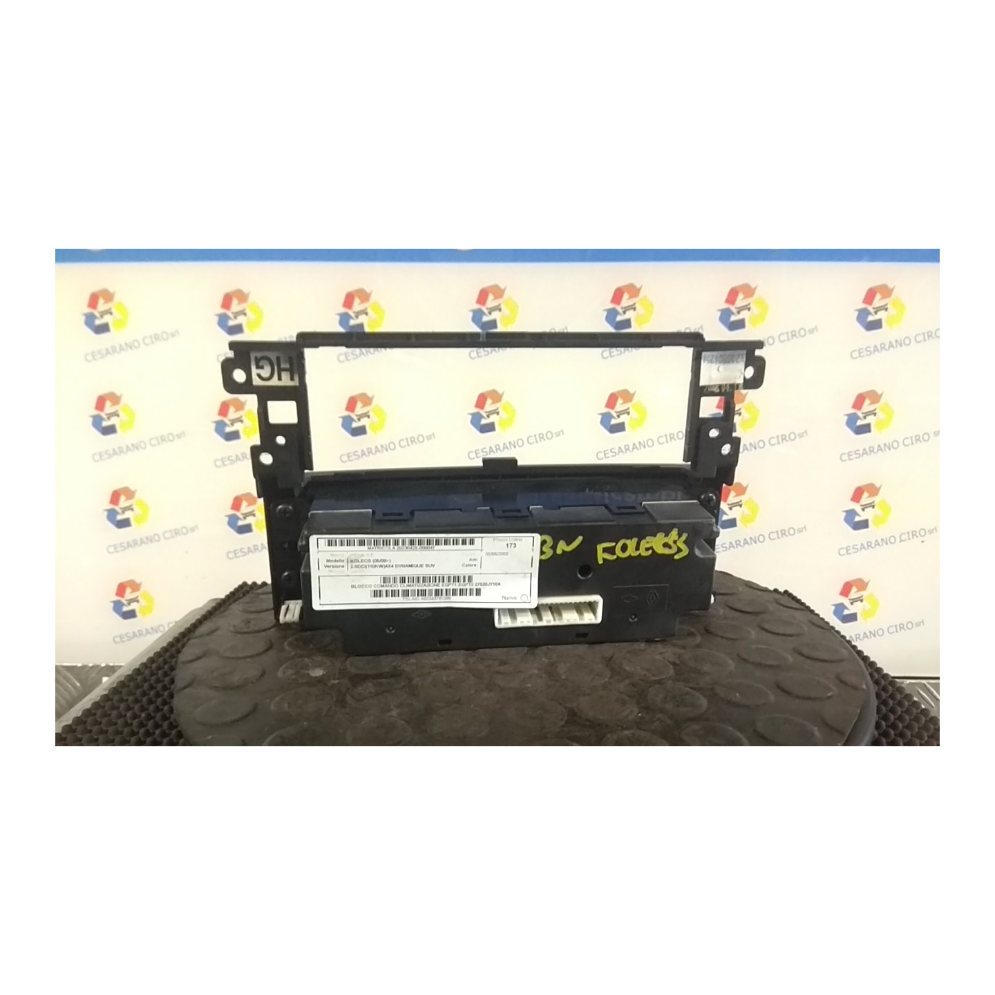 BLOCCO COMANDO CLIMATIZZAZIONE EQPT1;EQPT2 047 RENAULT KOLEOS (05/08-) M9RG8 27520JY10A